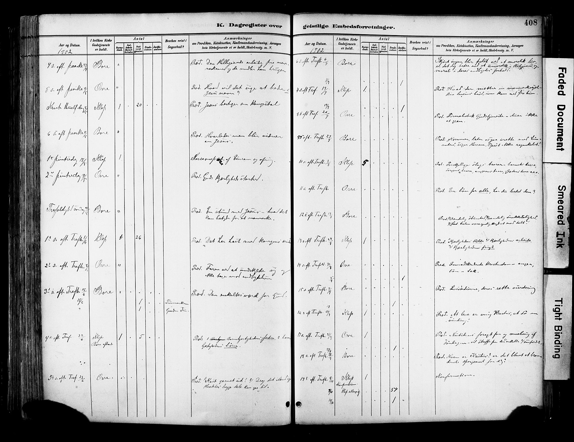 Klepp sokneprestkontor, SAST/A-101803/001/3/30BA/L0009: Parish register (official) no. A 7, 1886-1915, p. 408