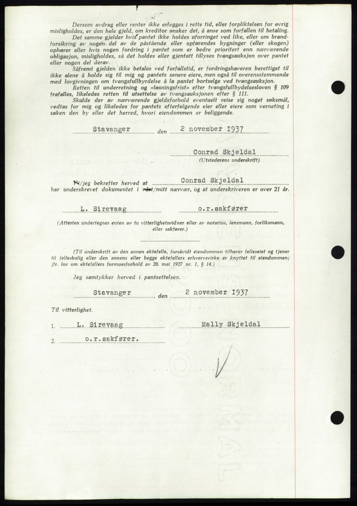 Jæren sorenskriveri, SAST/A-100310/03/G/Gba/L0069: Mortgage book, 1937-1937, Diary no: : 3863/1937