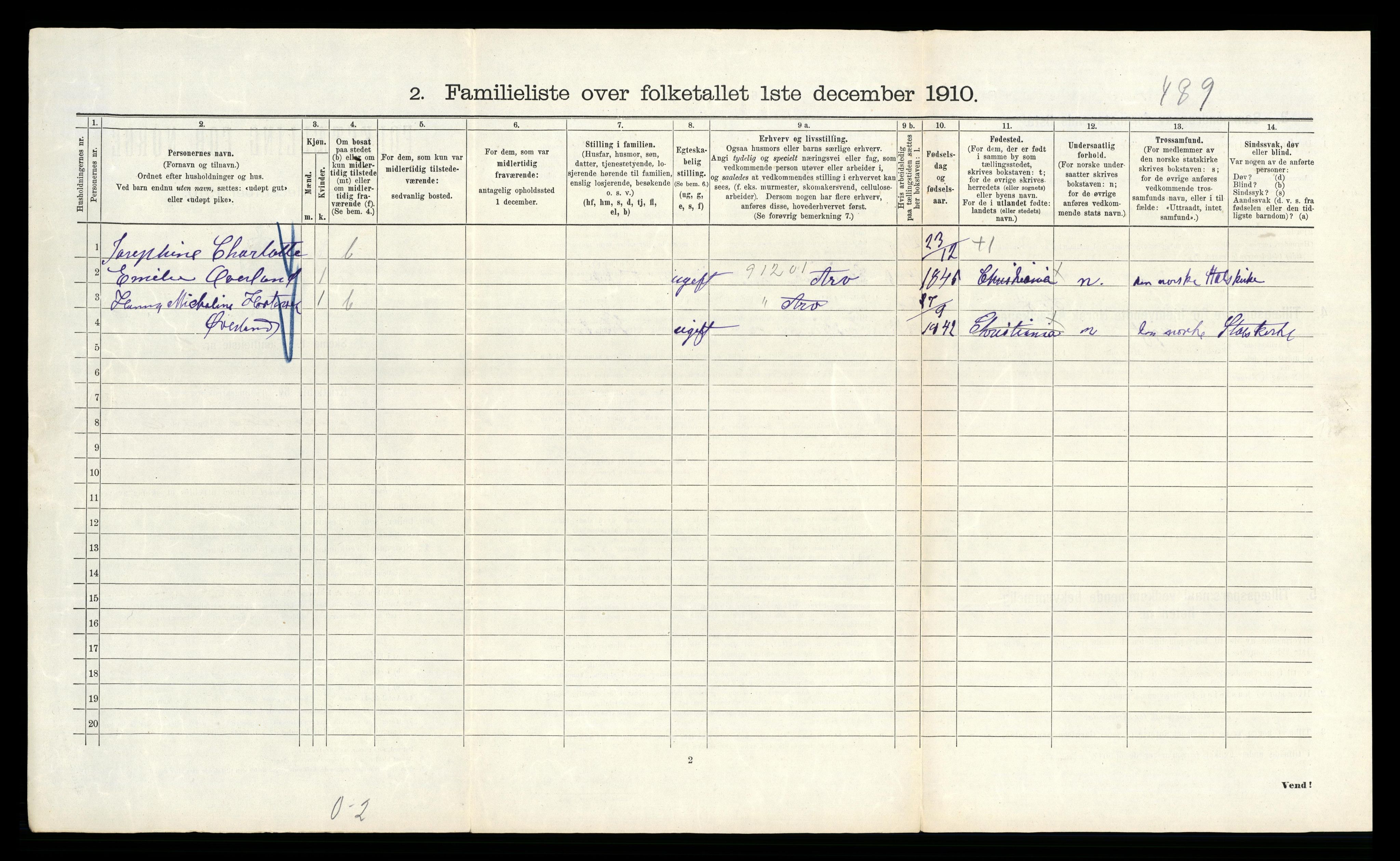 RA, 1910 census for Kristiania, 1910, p. 104970