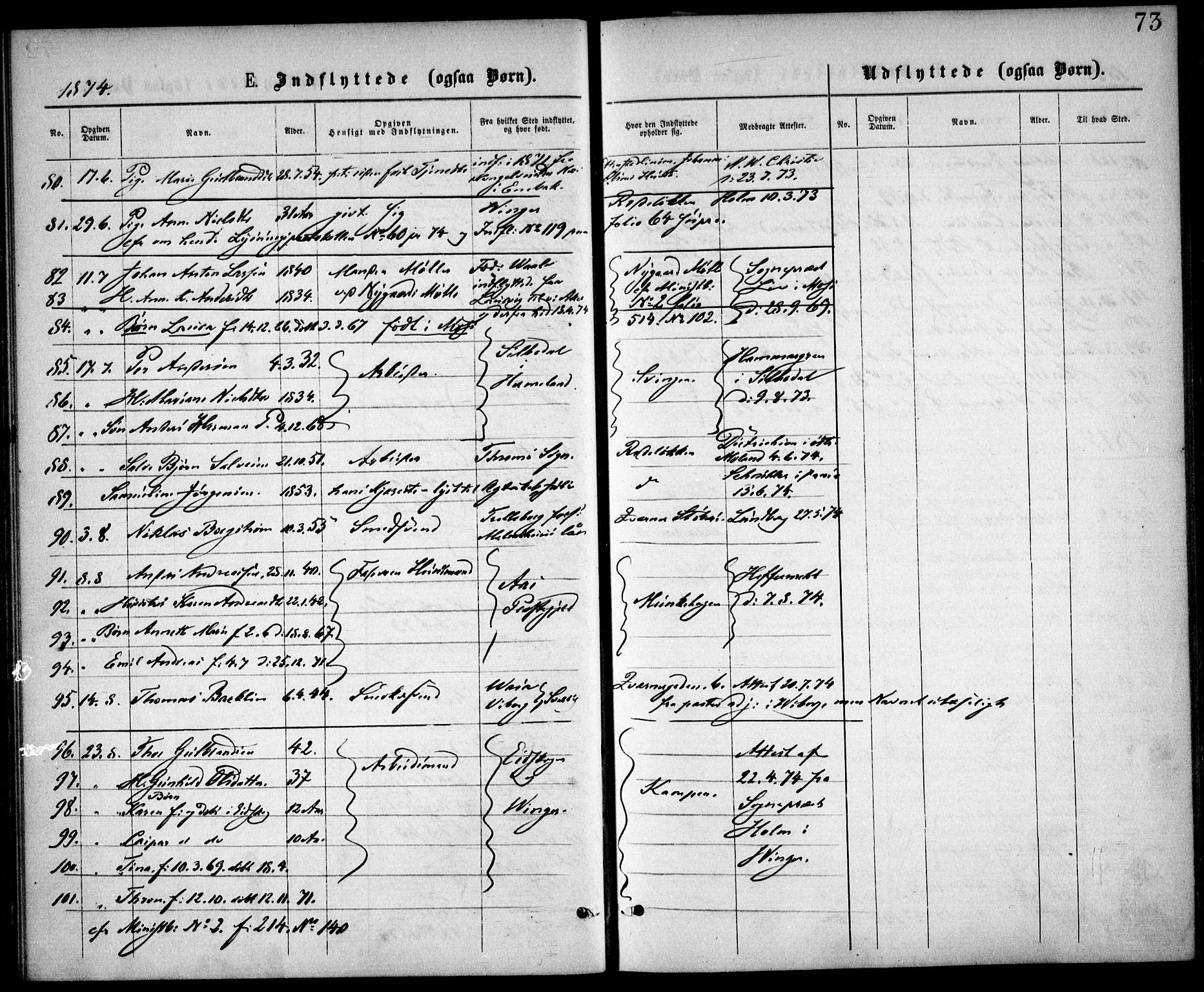 Østre Aker prestekontor Kirkebøker, SAO/A-10840/F/Fa/L0002: Parish register (official) no. I 2, 1861-1878, p. 73