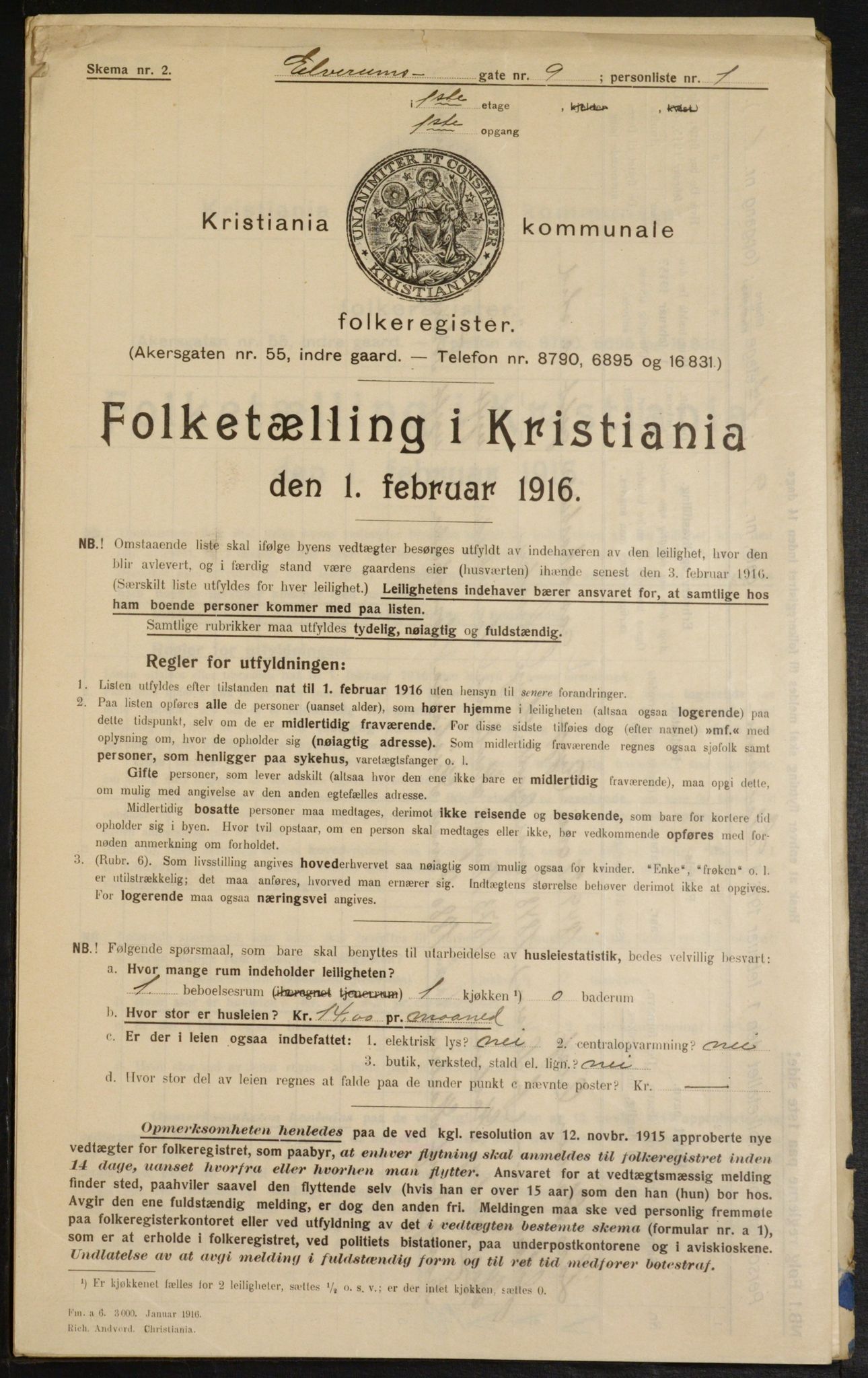 OBA, Municipal Census 1916 for Kristiania, 1916, p. 21341