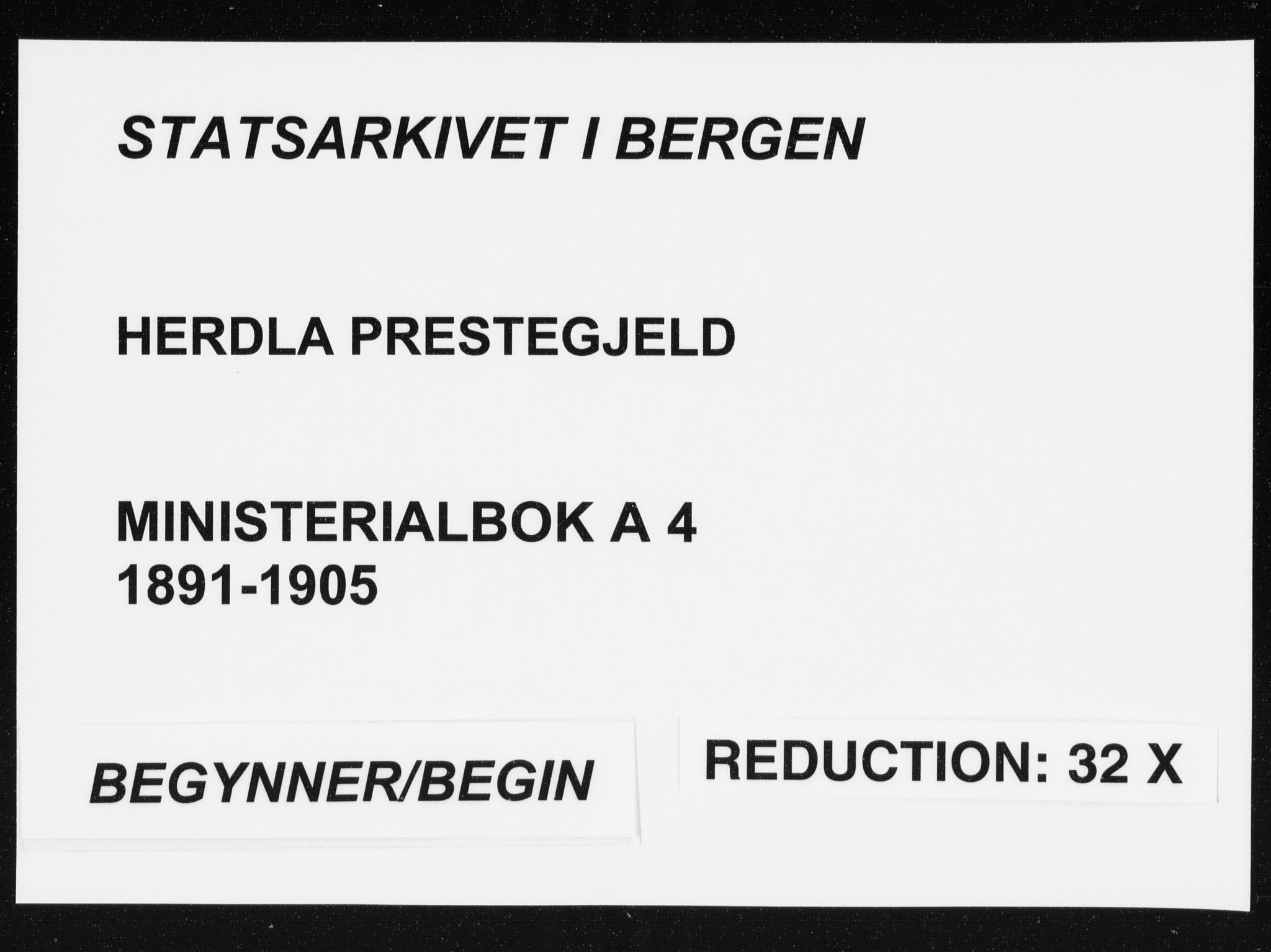 Herdla Sokneprestembete, AV/SAB-A-75701/H/Haa: Parish register (official) no. A 4, 1891-1905