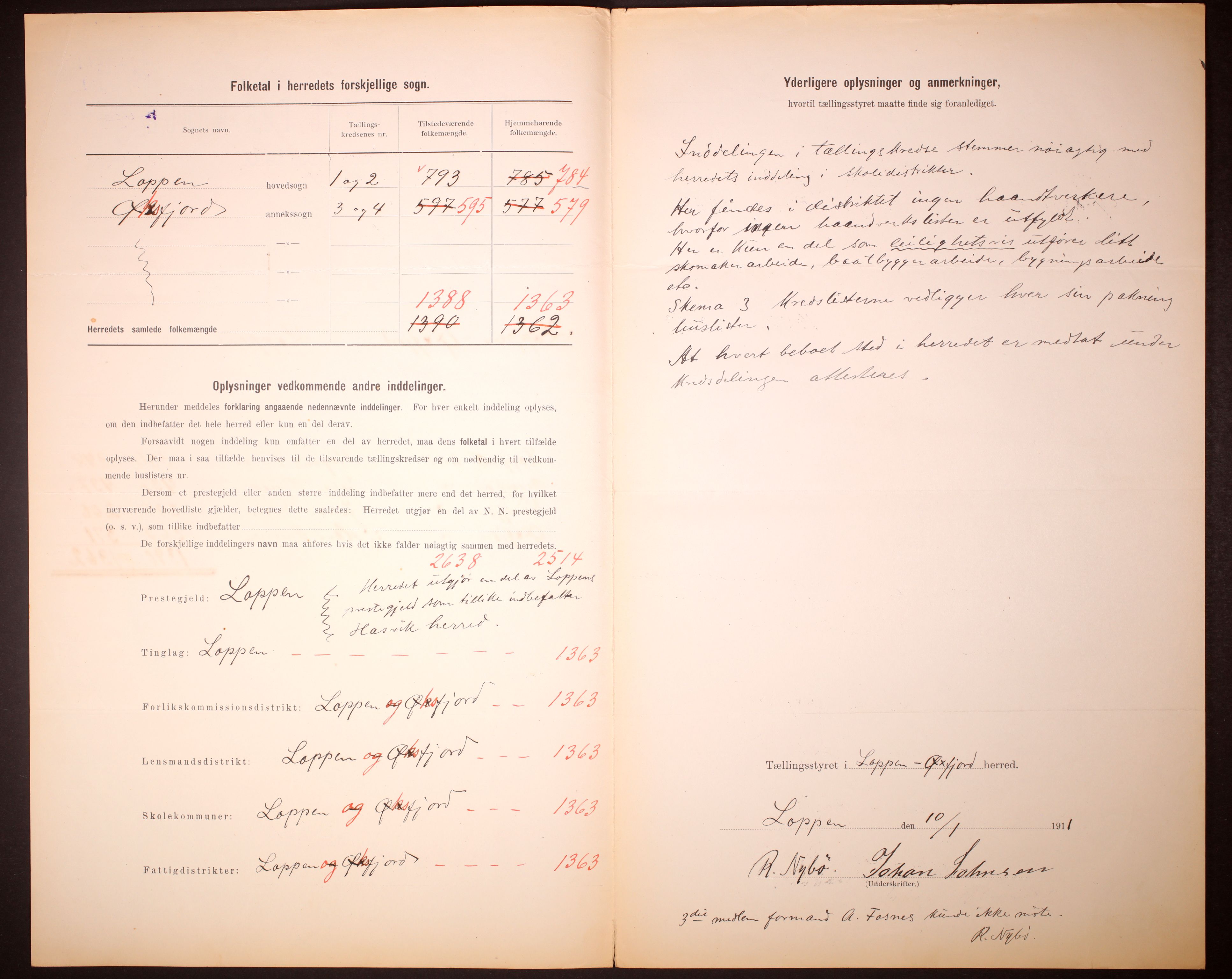 RA, 1910 census for Loppa, 1910, p. 3