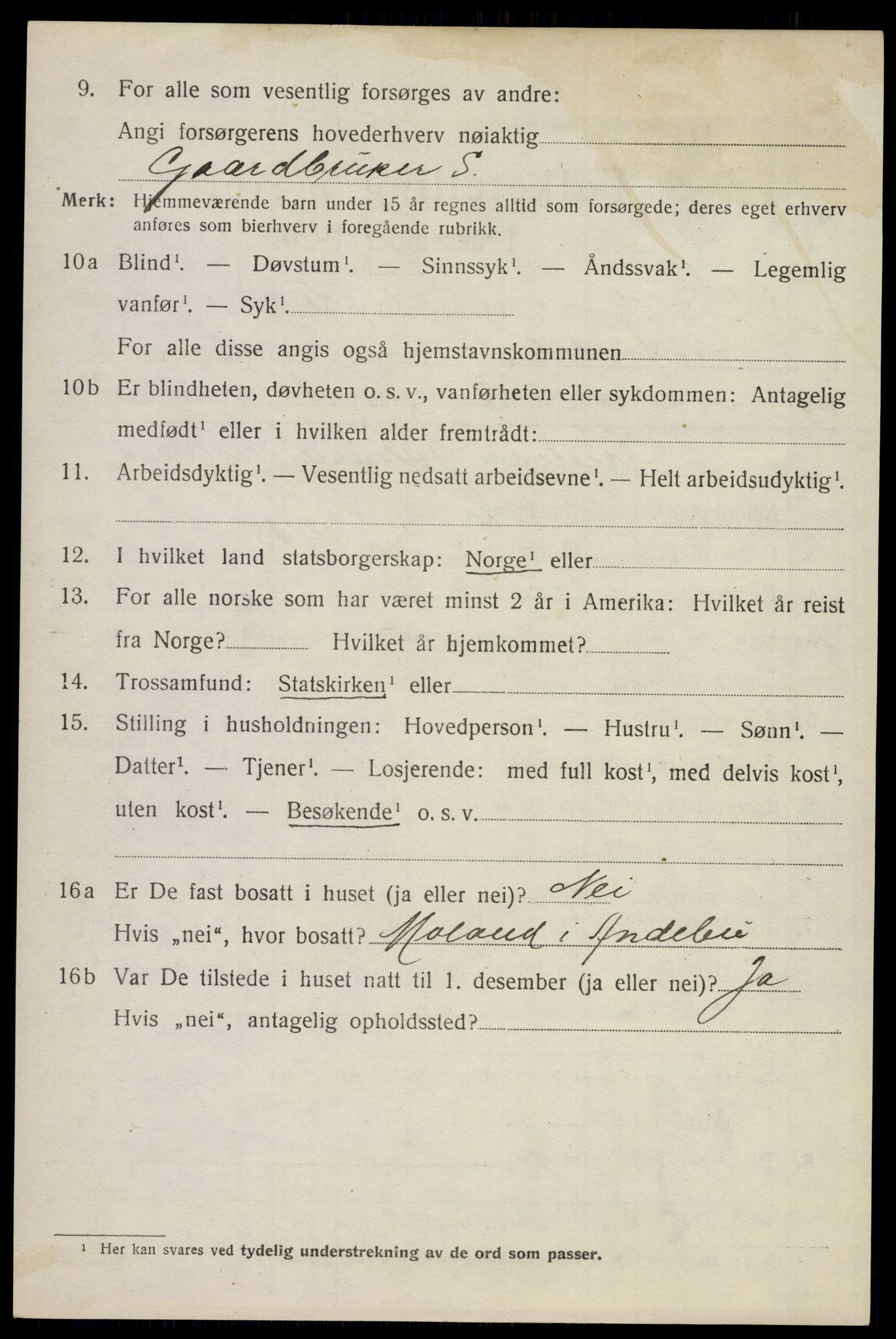 SAKO, 1920 census for Andebu, 1920, p. 1815