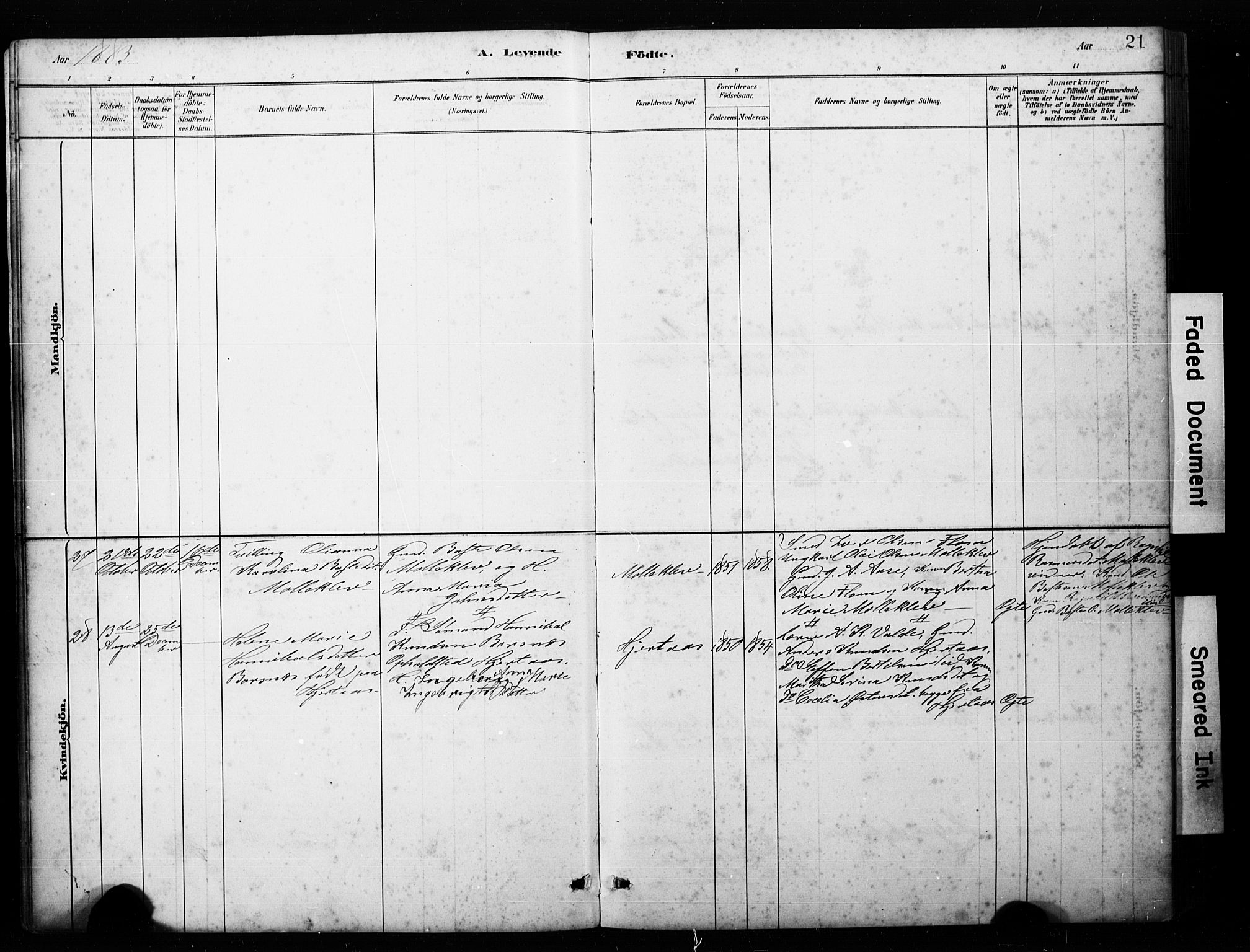 Alversund Sokneprestembete, AV/SAB-A-73901/H/Ha/Hab: Parish register (copy) no. C 3, 1881-1894, p. 21