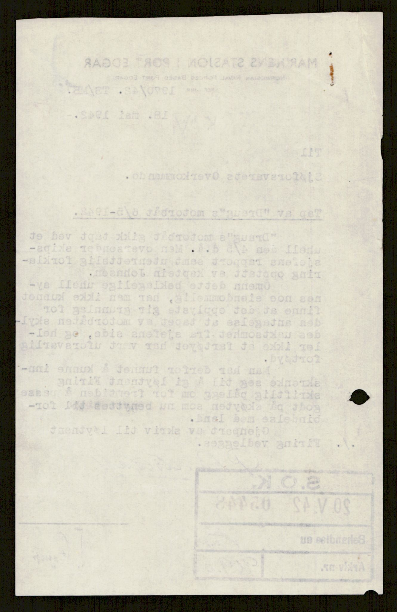 Forsvaret, Sjøforsvarets overkommando, AV/RA-RAFA-2035/D/Dc/L0305: --, 1940-1946, p. 896