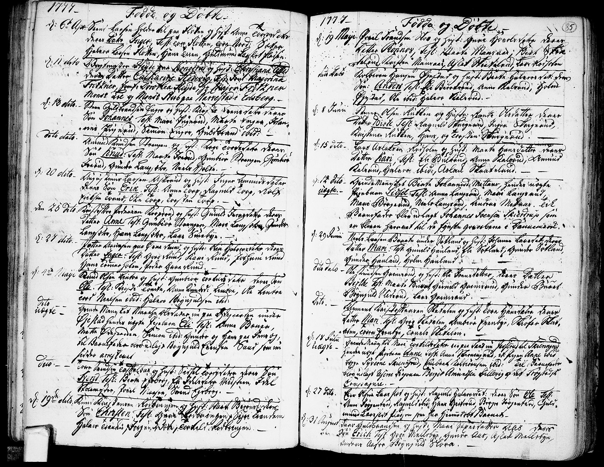 Trøgstad prestekontor Kirkebøker, AV/SAO-A-10925/F/Fa/L0004: Parish register (official) no. I 4, 1750-1784, p. 85