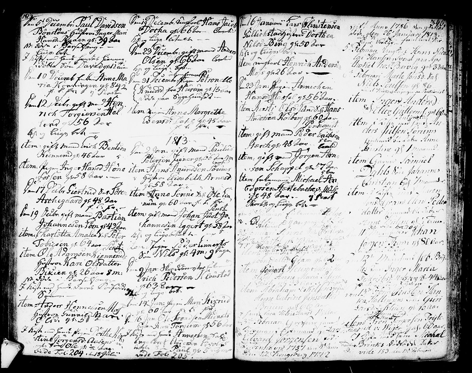 Kongsberg kirkebøker, AV/SAKO-A-22/F/Fa/L0007: Parish register (official) no. I 7, 1795-1816, p. 346