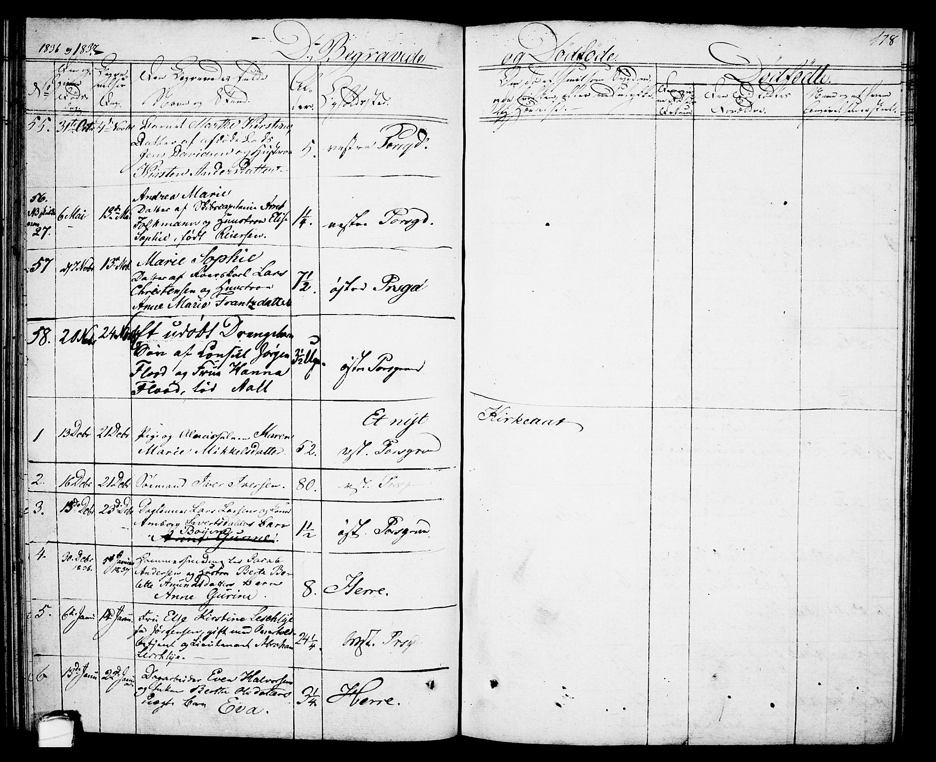 Porsgrunn kirkebøker , SAKO/A-104/G/Gb/L0002: Parish register (copy) no. II 2, 1828-1841, p. 178
