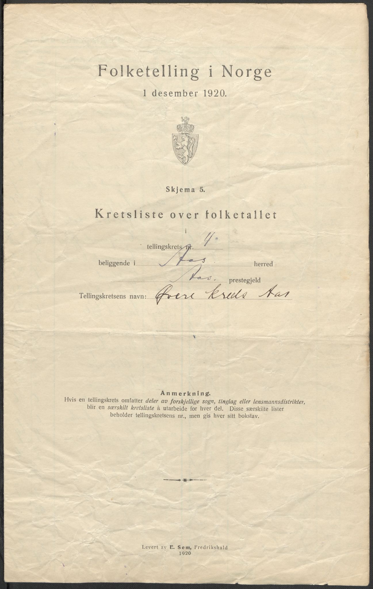 SAO, 1920 census for Ås, 1920, p. 15