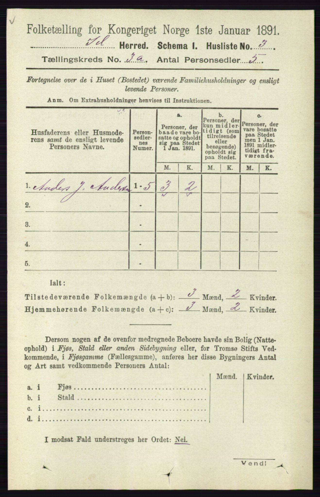 RA, 1891 census for 0117 Idd, 1891, p. 2085