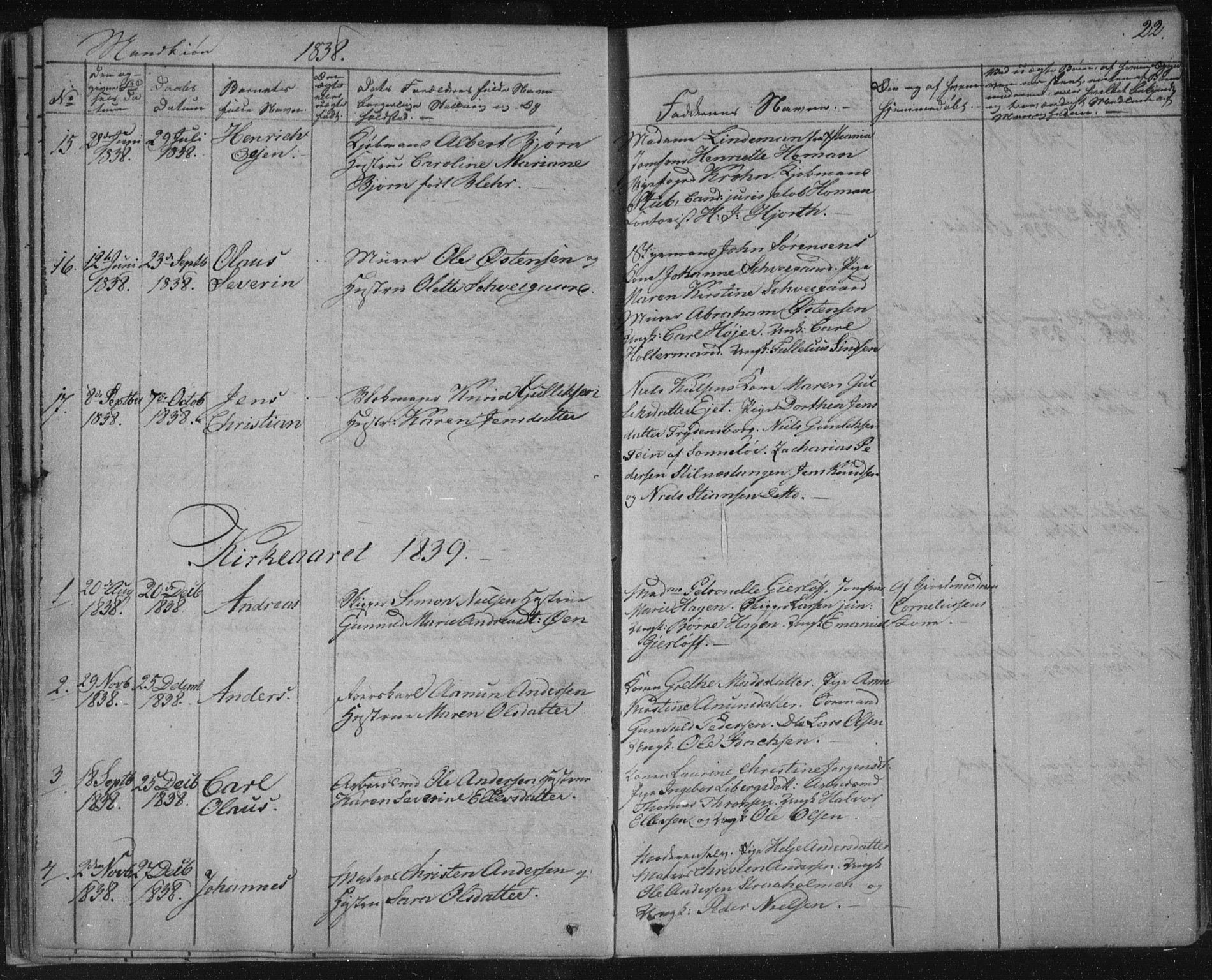Kragerø kirkebøker, SAKO/A-278/F/Fa/L0005: Parish register (official) no. 5, 1832-1847, p. 22