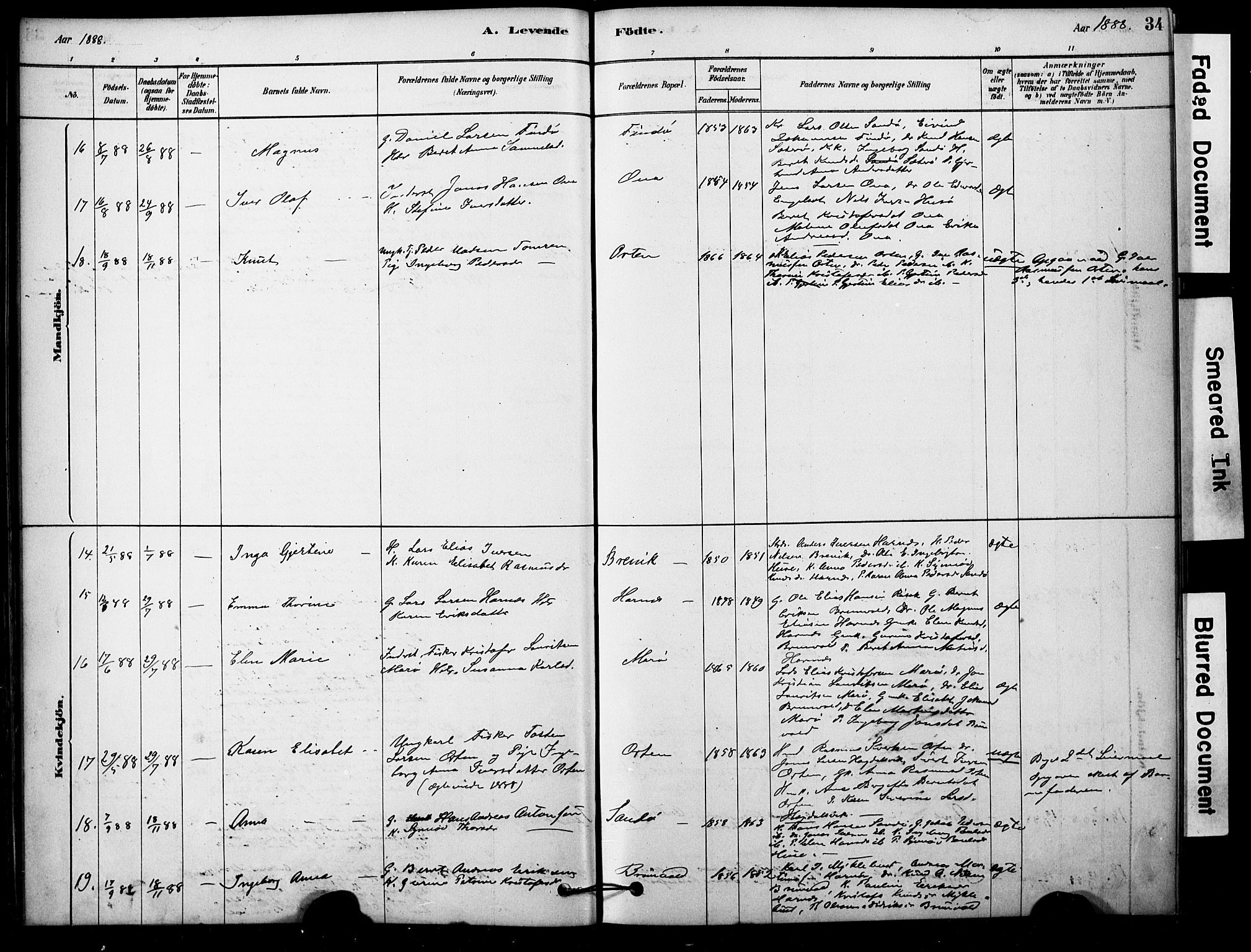 Ministerialprotokoller, klokkerbøker og fødselsregistre - Møre og Romsdal, AV/SAT-A-1454/561/L0729: Parish register (official) no. 561A03, 1878-1900, p. 34