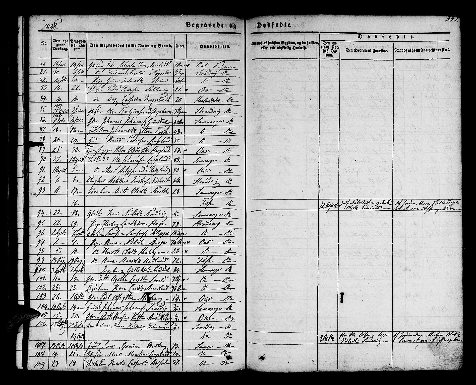 Os sokneprestembete, SAB/A-99929: Parish register (official) no. A 15, 1839-1851, p. 334