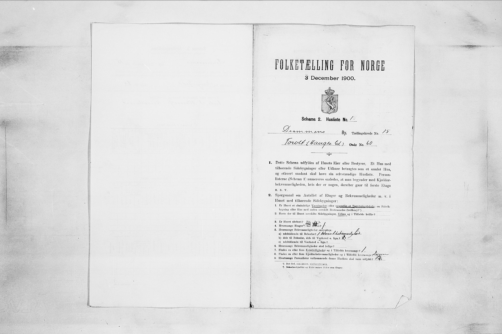 RA, 1900 census for Drammen, 1900, p. 2749