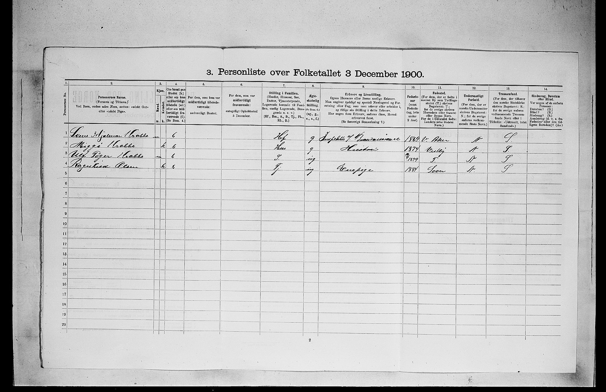 SAO, 1900 census for Kristiania, 1900, p. 30634