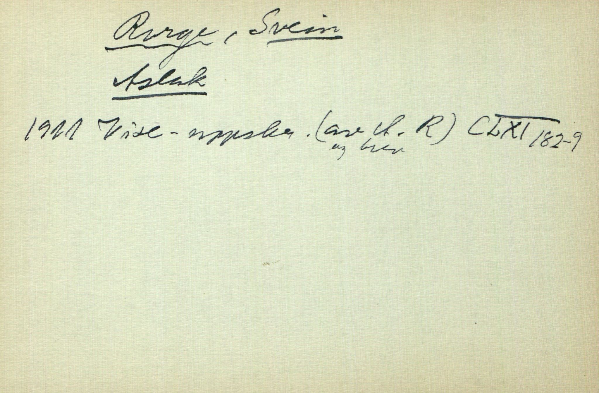 Rikard Berge, TEMU/TGM-A-1003/I/L0019: Personregister- R, 1910-1950