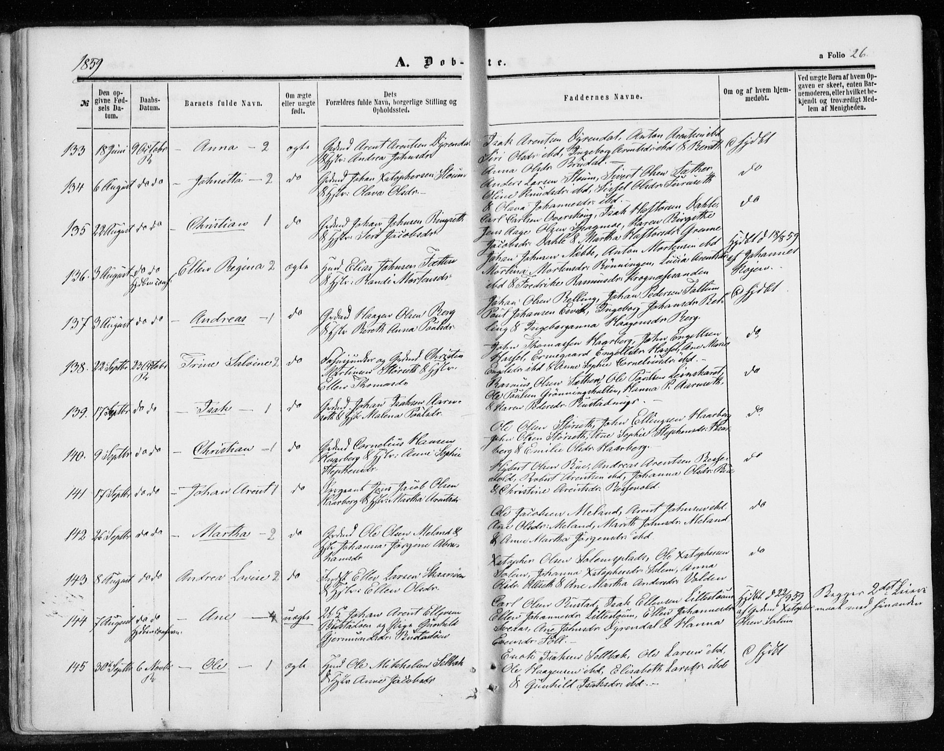 Ministerialprotokoller, klokkerbøker og fødselsregistre - Sør-Trøndelag, SAT/A-1456/646/L0612: Parish register (official) no. 646A10, 1858-1869, p. 26
