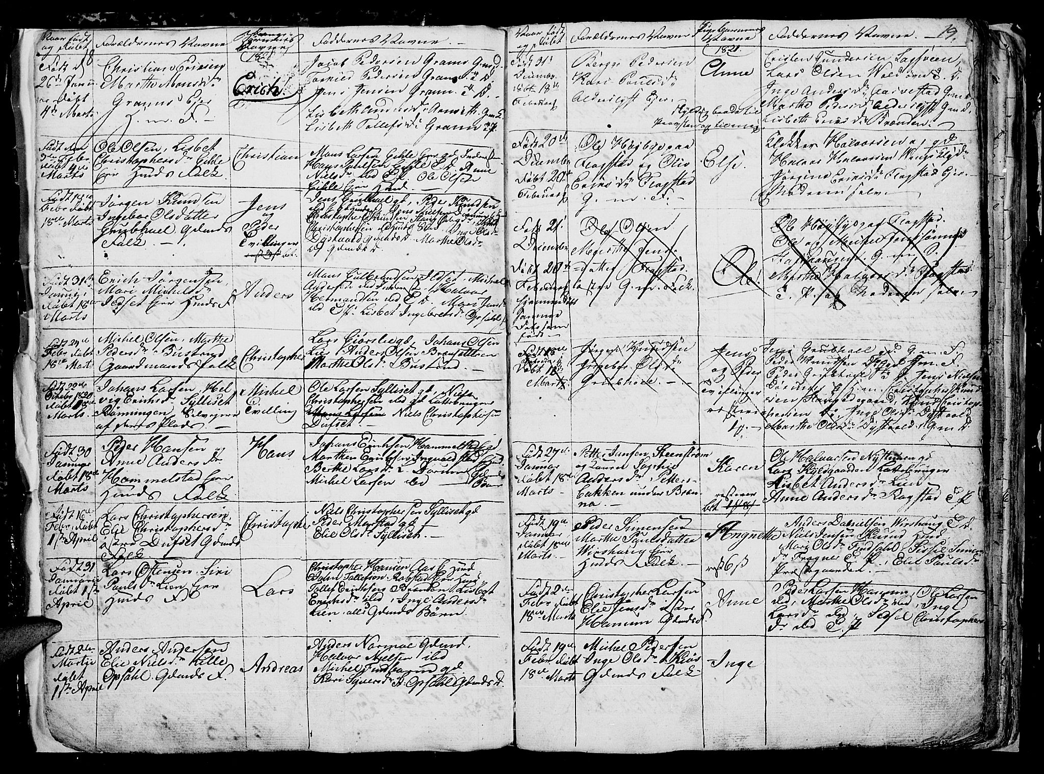 Vang prestekontor, Hedmark, AV/SAH-PREST-008/H/Ha/Hab/L0006: Parish register (copy) no. 6, 1819-1832, p. 18-19