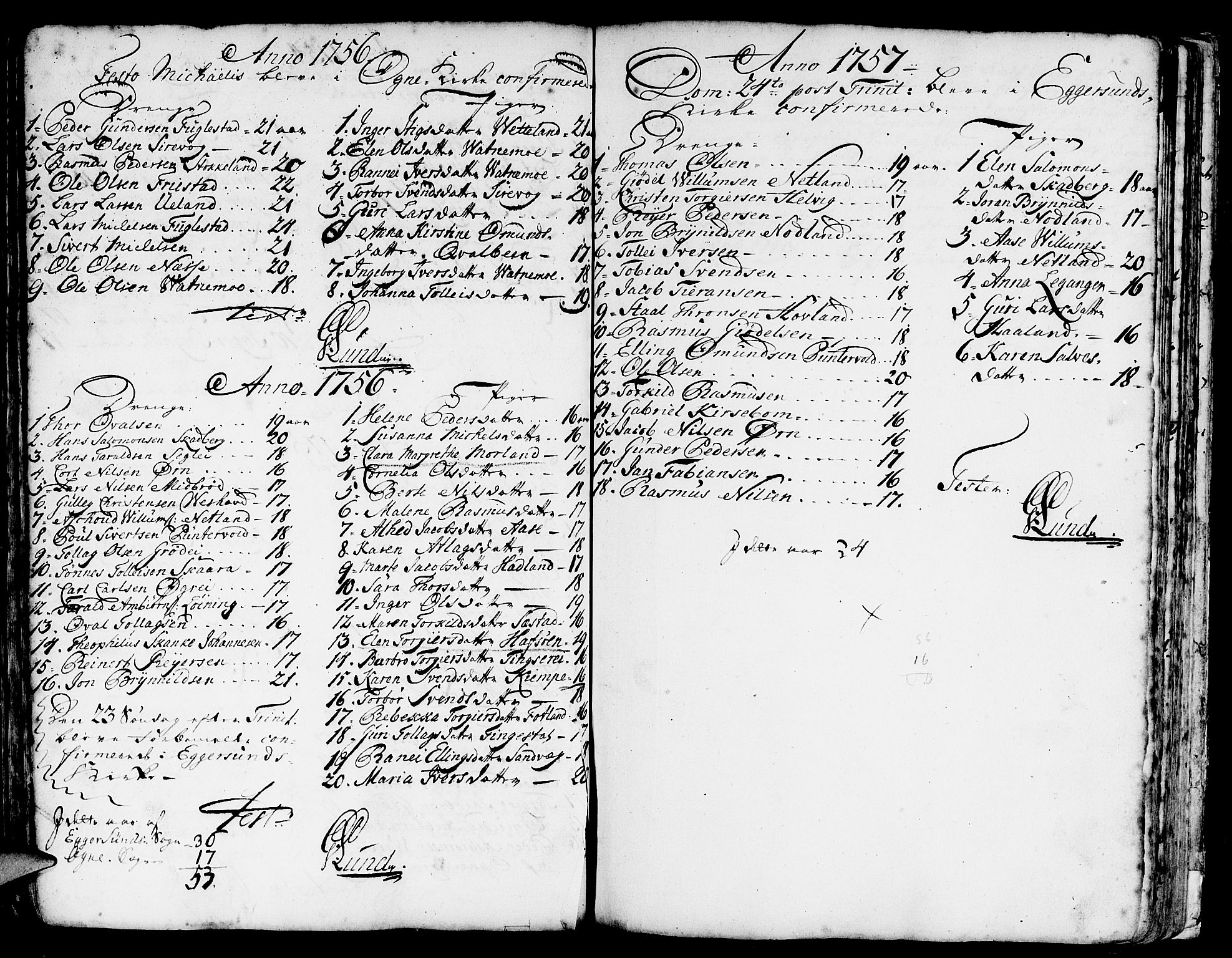 Eigersund sokneprestkontor, AV/SAST-A-101807/S08/L0002: Parish register (official) no. A 2, 1720-1757