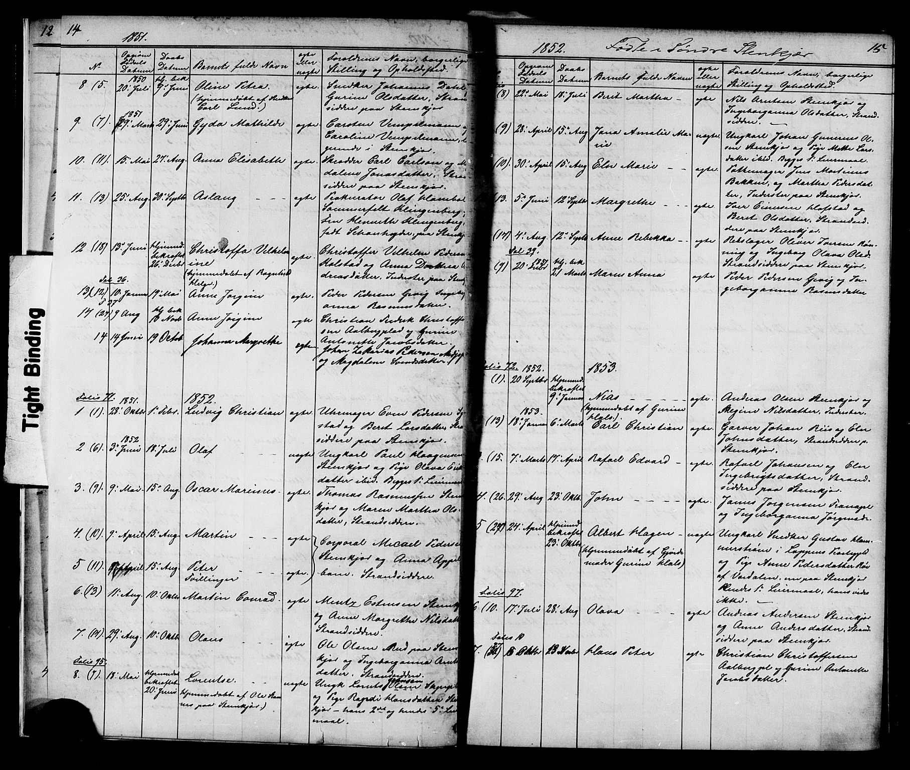 Ministerialprotokoller, klokkerbøker og fødselsregistre - Nord-Trøndelag, SAT/A-1458/739/L0367: Parish register (official) no. 739A01 /1, 1838-1868, p. 14-15