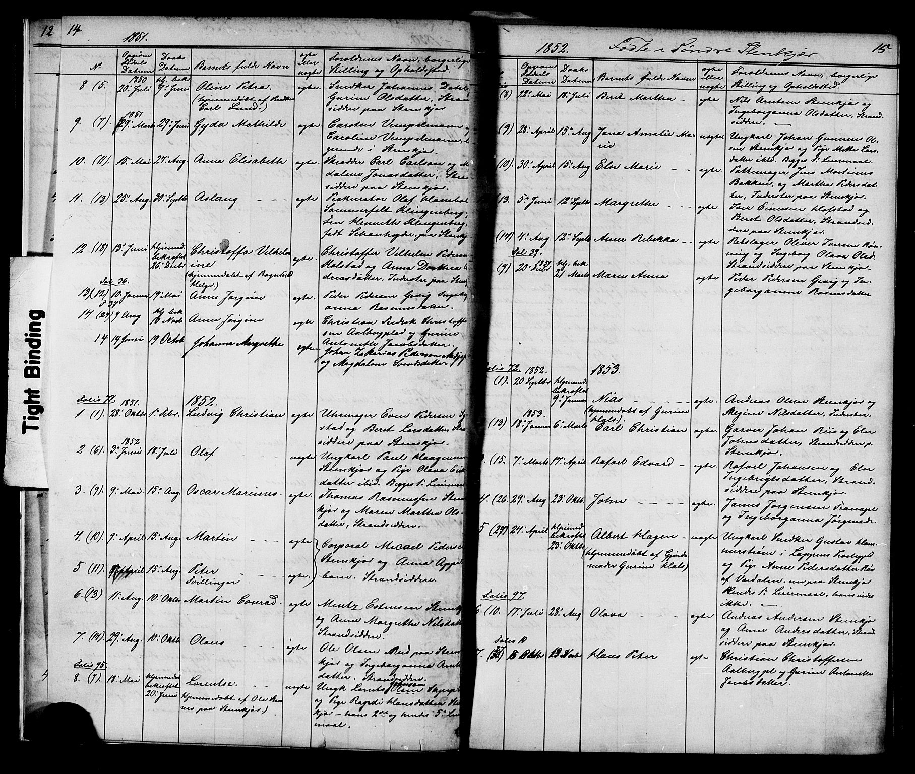 Ministerialprotokoller, klokkerbøker og fødselsregistre - Nord-Trøndelag, AV/SAT-A-1458/739/L0367: Parish register (official) no. 739A01 /1, 1838-1868, p. 14-15