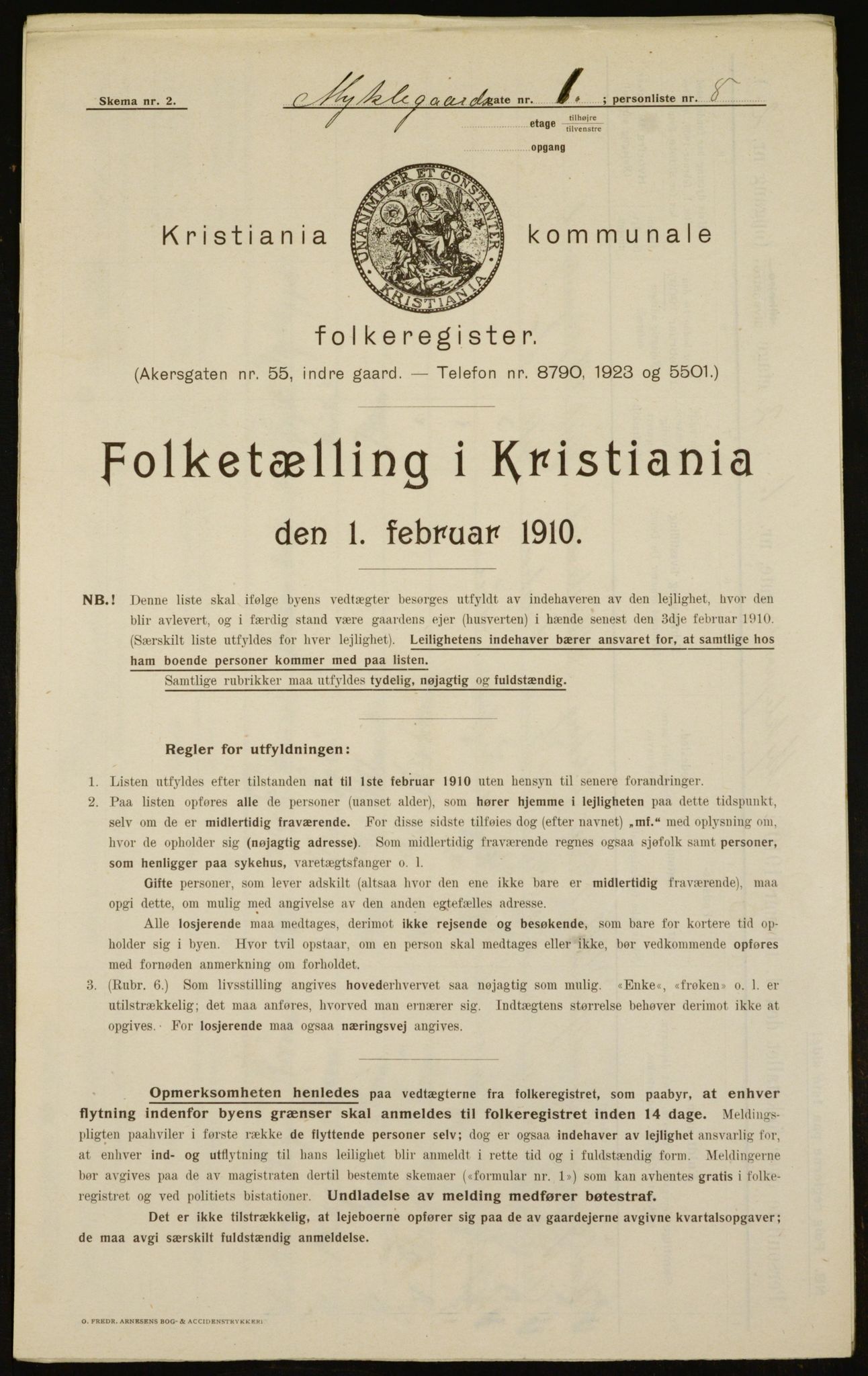 OBA, Municipal Census 1910 for Kristiania, 1910, p. 65833