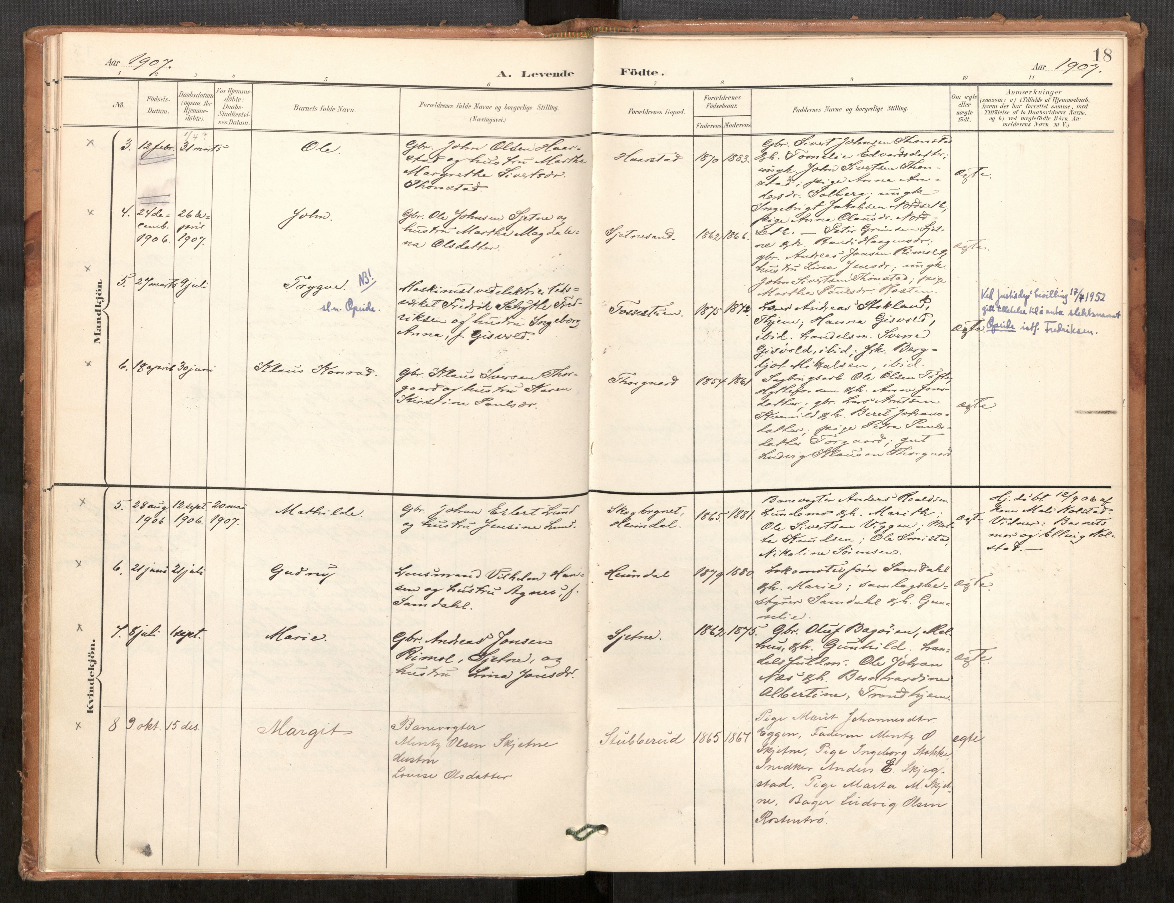 Klæbu sokneprestkontor, SAT/A-1112: Parish register (official) no. 2, 1900-1916, p. 18