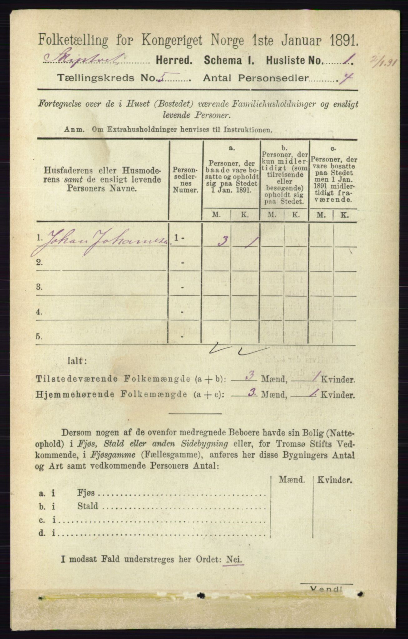 RA, 1891 census for 0127 Skiptvet, 1891, p. 2575
