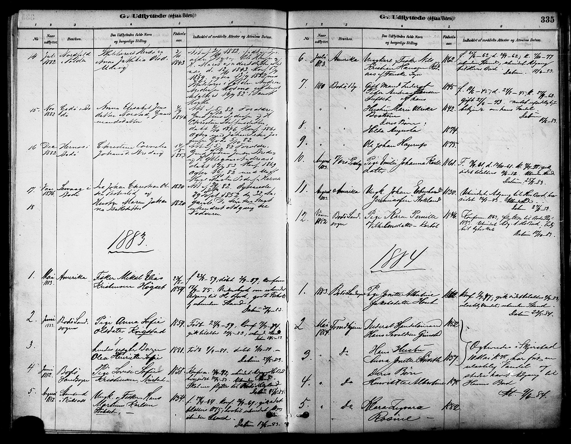 Ministerialprotokoller, klokkerbøker og fødselsregistre - Nordland, AV/SAT-A-1459/852/L0740: Parish register (official) no. 852A10, 1878-1894, p. 335