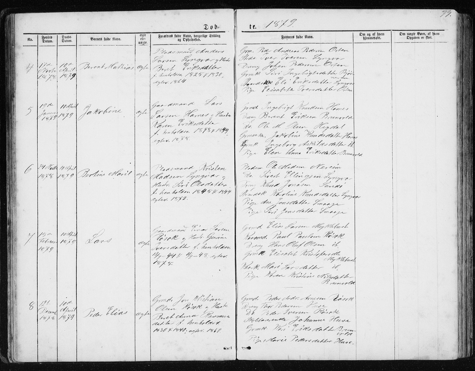 Ministerialprotokoller, klokkerbøker og fødselsregistre - Møre og Romsdal, AV/SAT-A-1454/561/L0732: Parish register (copy) no. 561C02, 1867-1900, p. 39