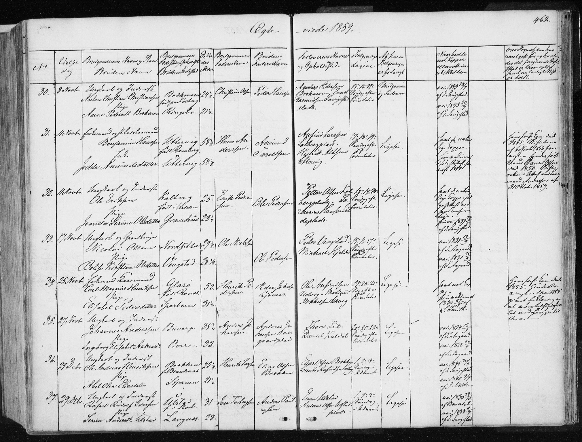 Ministerialprotokoller, klokkerbøker og fødselsregistre - Nord-Trøndelag, SAT/A-1458/741/L0393: Parish register (official) no. 741A07, 1849-1863, p. 462