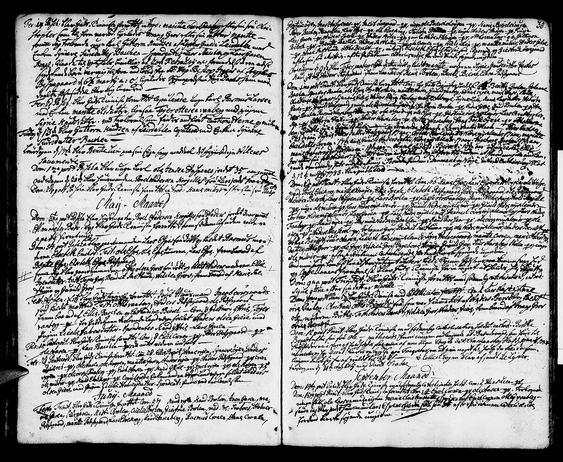 Jostedal sokneprestembete, AV/SAB-A-80601/H/Haa/Haaa/L0002: Parish register (official) no. A 2, 1770-1806, p. 38