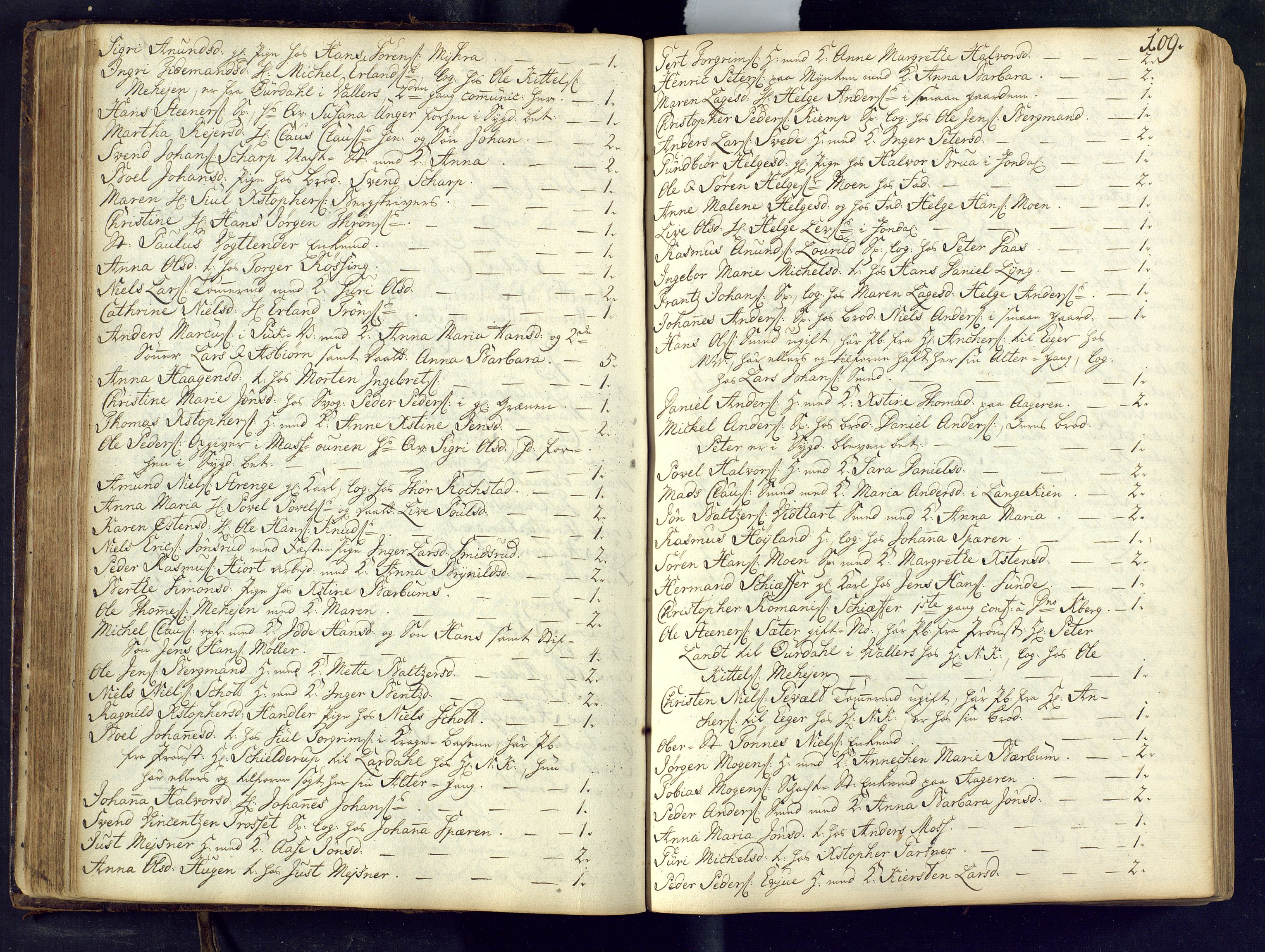 Kongsberg kirkebøker, SAKO/A-22/M/Ma/L0002: Communicants register no. 2, 1739-1745, p. 109