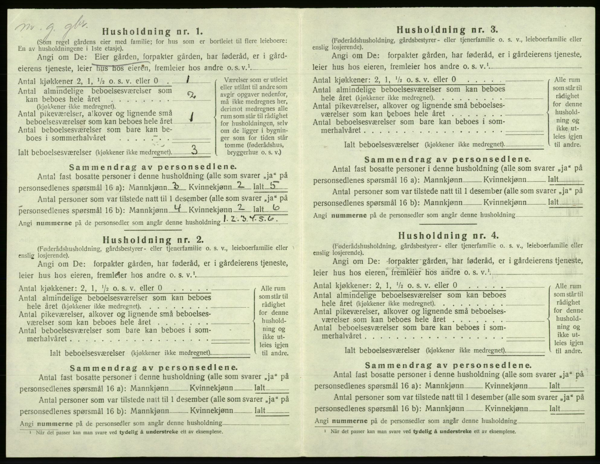 SAB, 1920 census for Os, 1920, p. 699