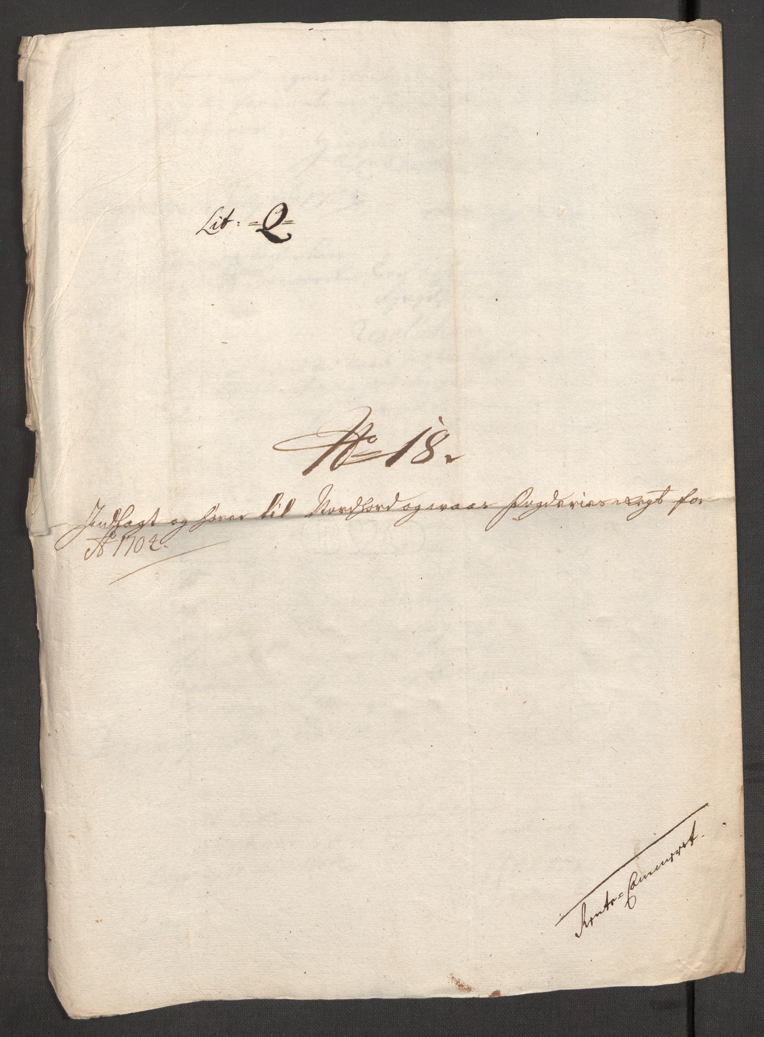 Rentekammeret inntil 1814, Reviderte regnskaper, Fogderegnskap, AV/RA-EA-4092/R51/L3187: Fogderegnskap Nordhordland og Voss, 1704-1705, p. 179