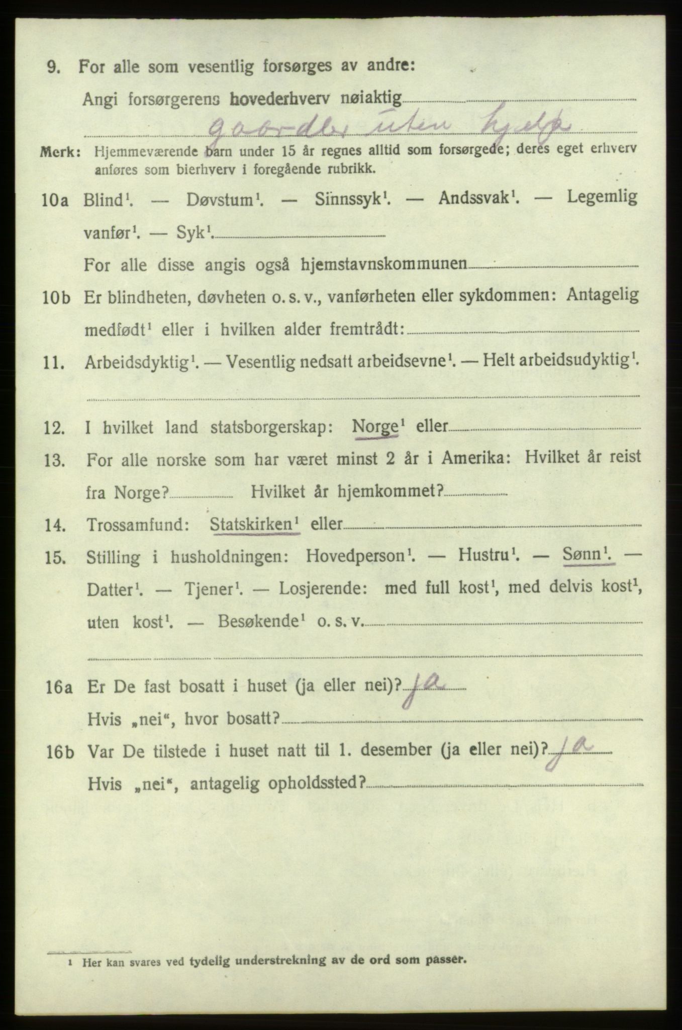 SAB, 1920 census for Stord, 1920, p. 4702