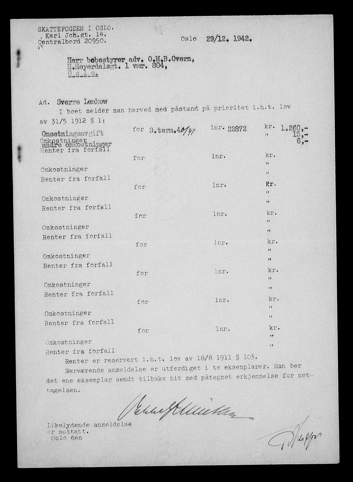 Justisdepartementet, Tilbakeføringskontoret for inndratte formuer, RA/S-1564/H/Hc/Hcc/L0956: --, 1945-1947, p. 74