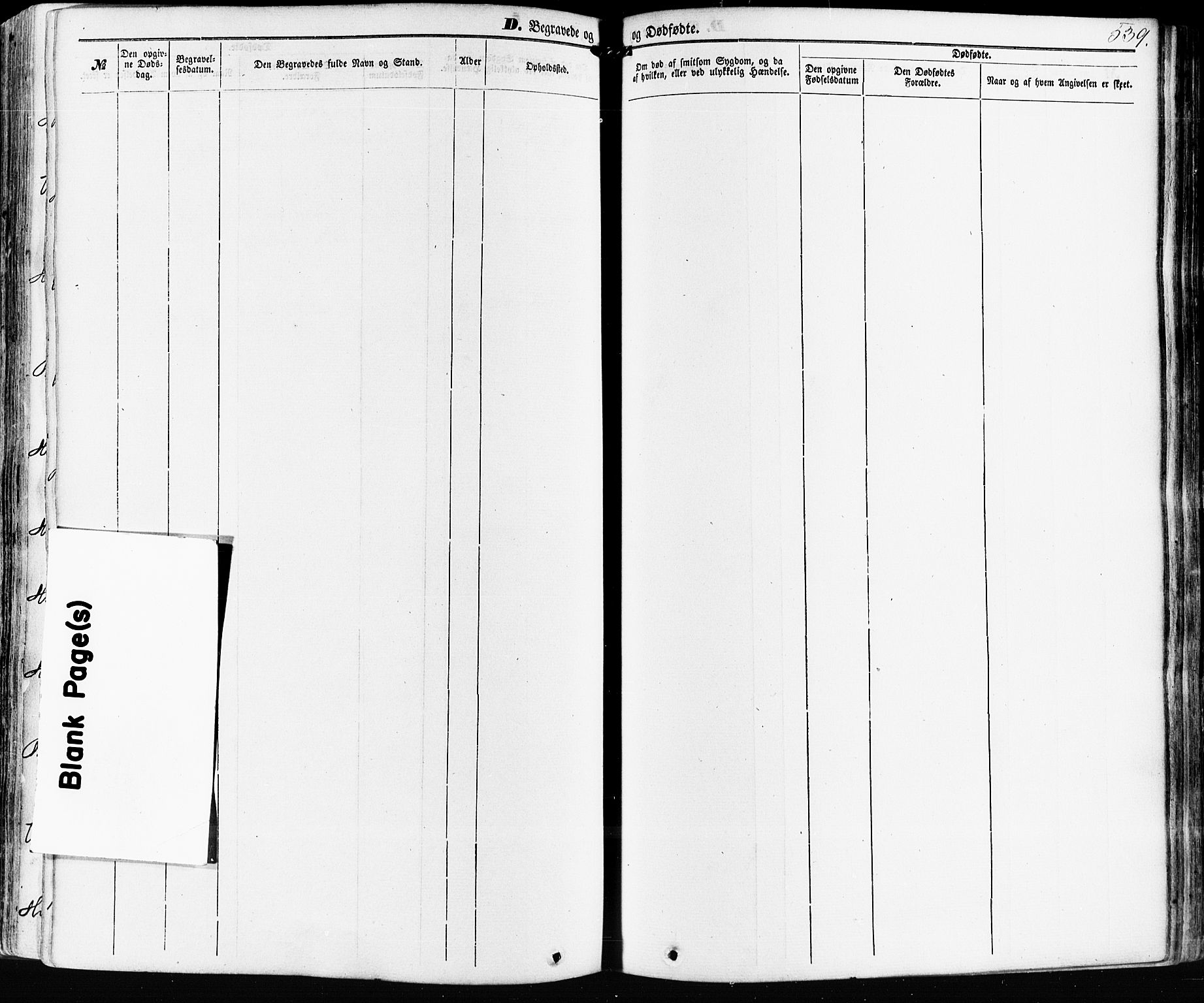 Kviteseid kirkebøker, AV/SAKO-A-276/F/Fa/L0007: Parish register (official) no. I 7, 1859-1881, p. 539