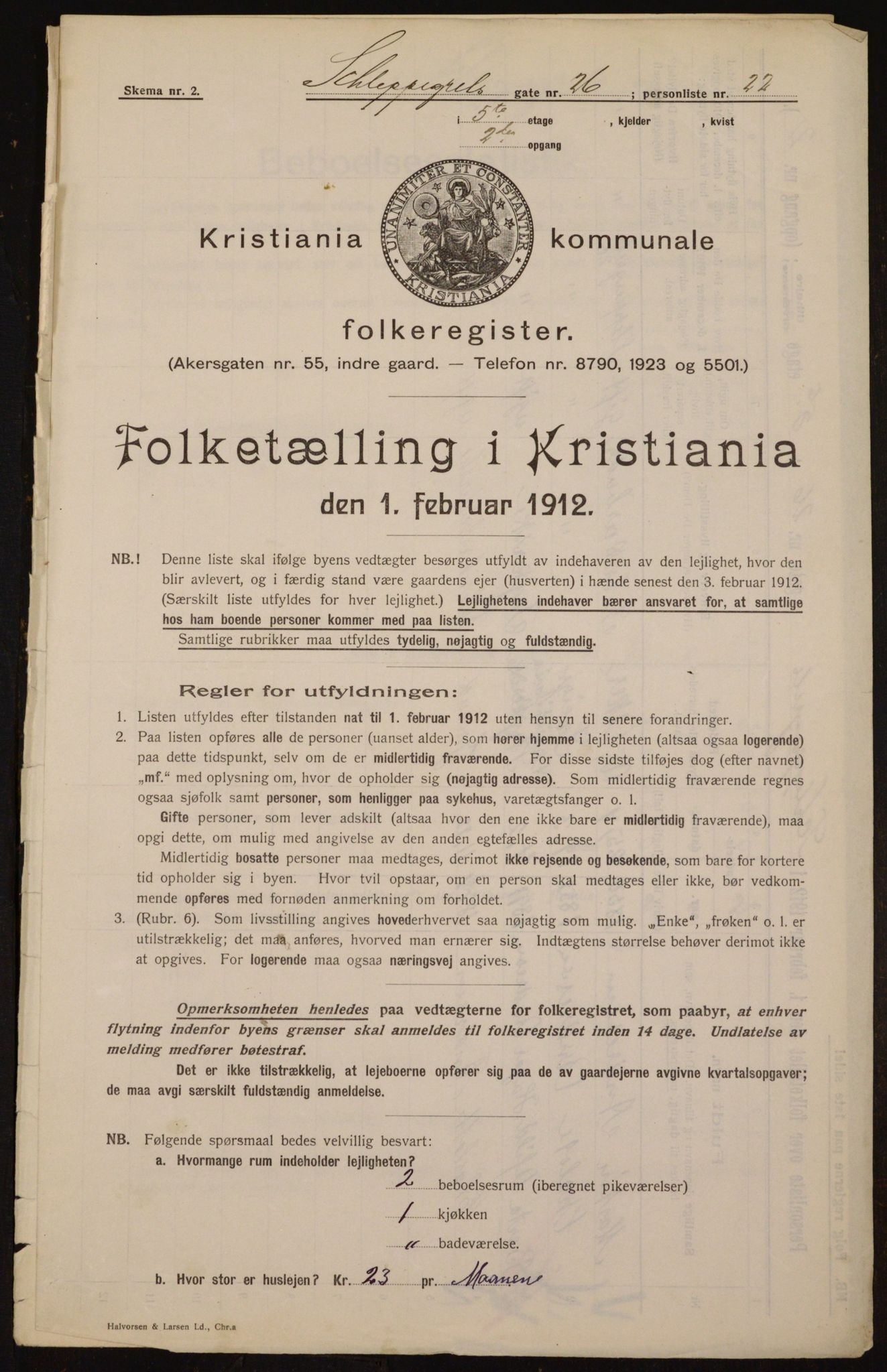 OBA, Municipal Census 1912 for Kristiania, 1912, p. 90502