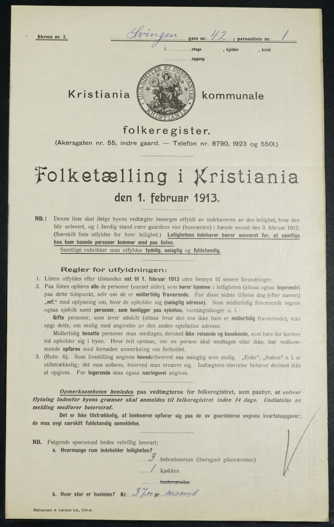 OBA, Municipal Census 1913 for Kristiania, 1913, p. 106281