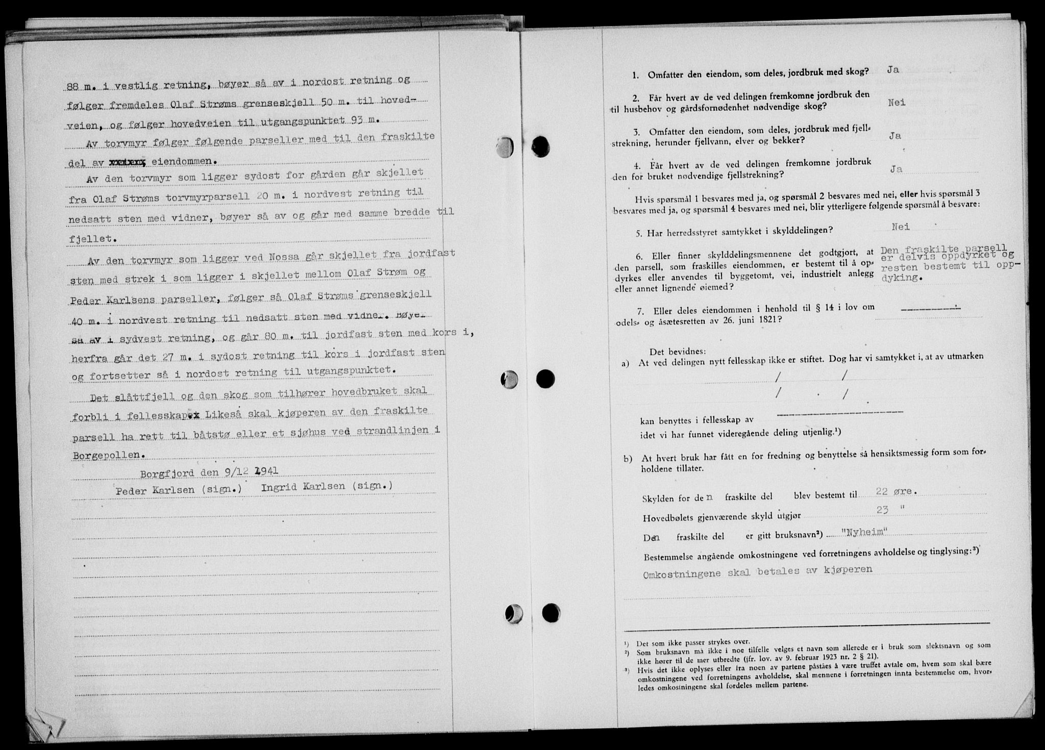 Lofoten sorenskriveri, SAT/A-0017/1/2/2C/L0009a: Mortgage book no. 9a, 1941-1942, Diary no: : 2194/1941