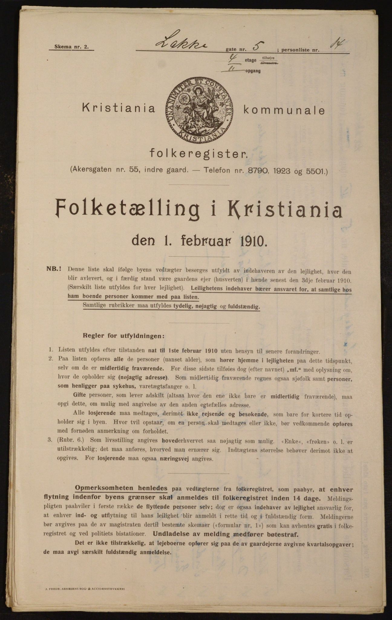 OBA, Municipal Census 1910 for Kristiania, 1910, p. 53371