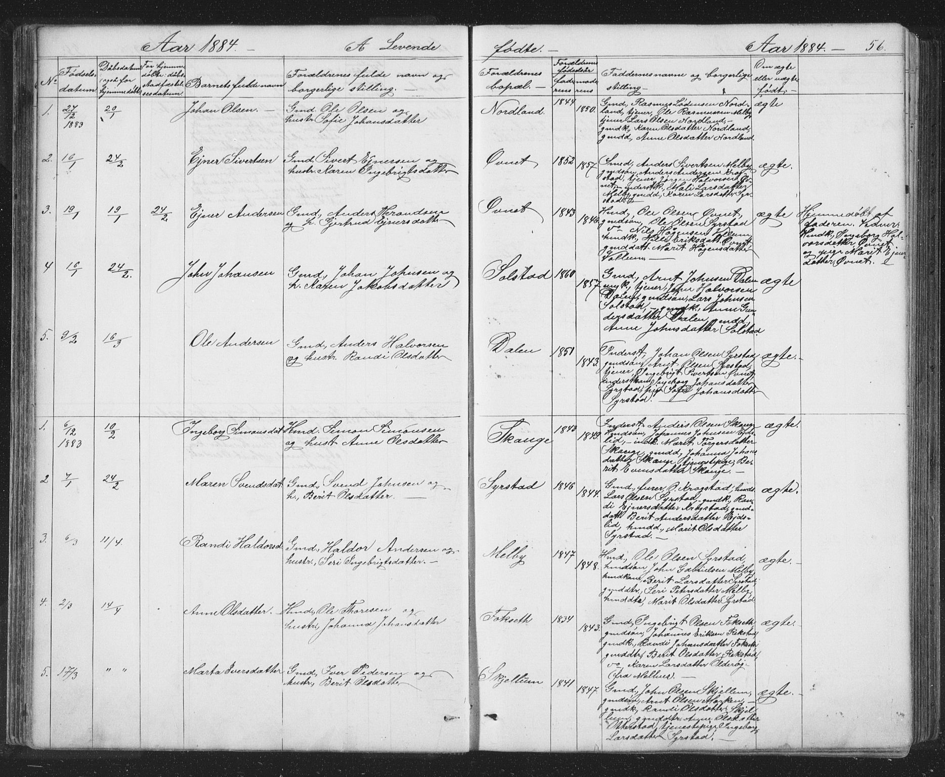 Ministerialprotokoller, klokkerbøker og fødselsregistre - Sør-Trøndelag, SAT/A-1456/667/L0798: Parish register (copy) no. 667C03, 1867-1929, p. 56