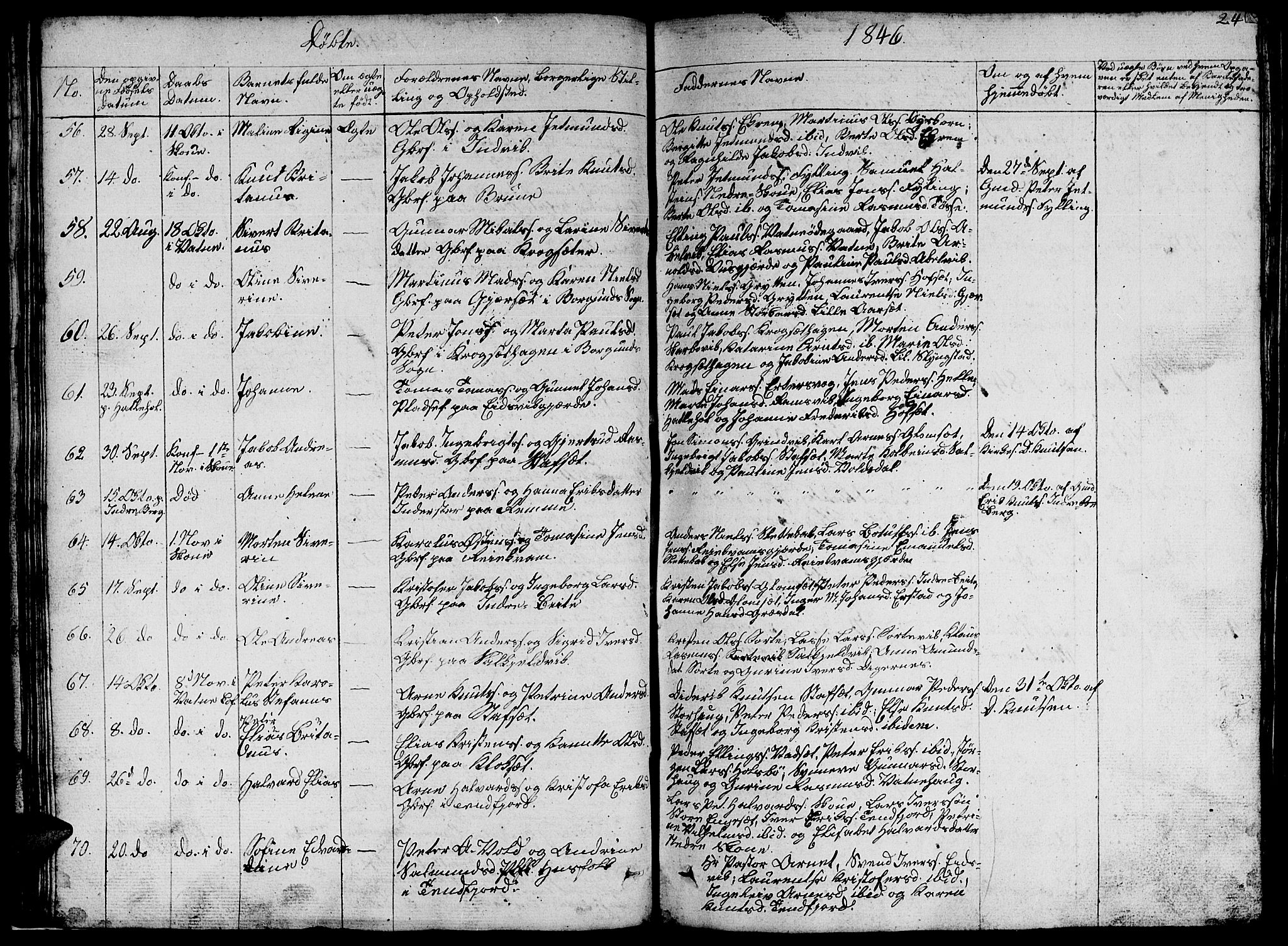 Ministerialprotokoller, klokkerbøker og fødselsregistre - Møre og Romsdal, AV/SAT-A-1454/524/L0362: Parish register (copy) no. 524C03, 1840-1854, p. 24