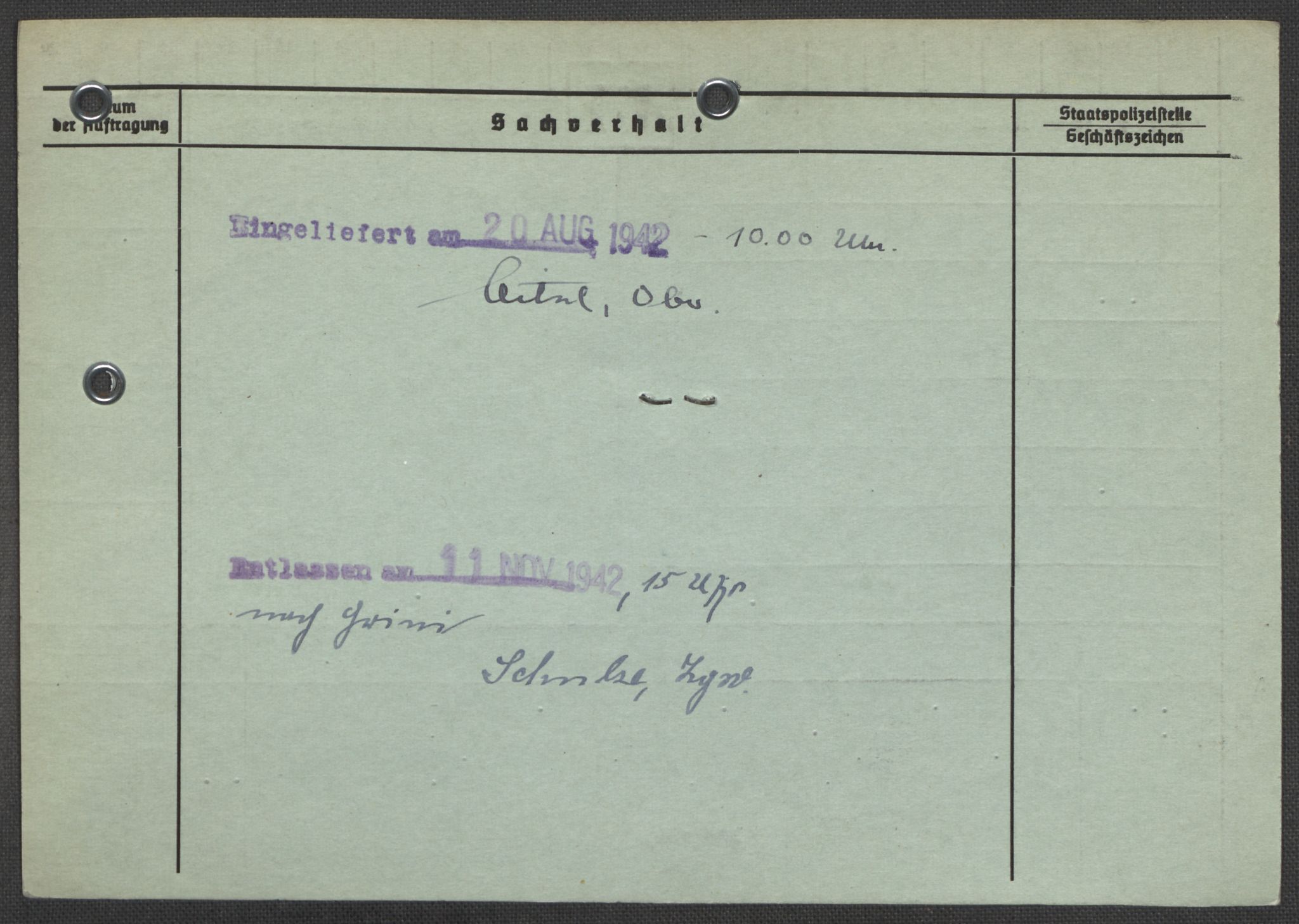 Befehlshaber der Sicherheitspolizei und des SD, AV/RA-RAFA-5969/E/Ea/Eaa/L0008: Register over norske fanger i Møllergata 19: Oelze-Ru, 1940-1945, p. 431