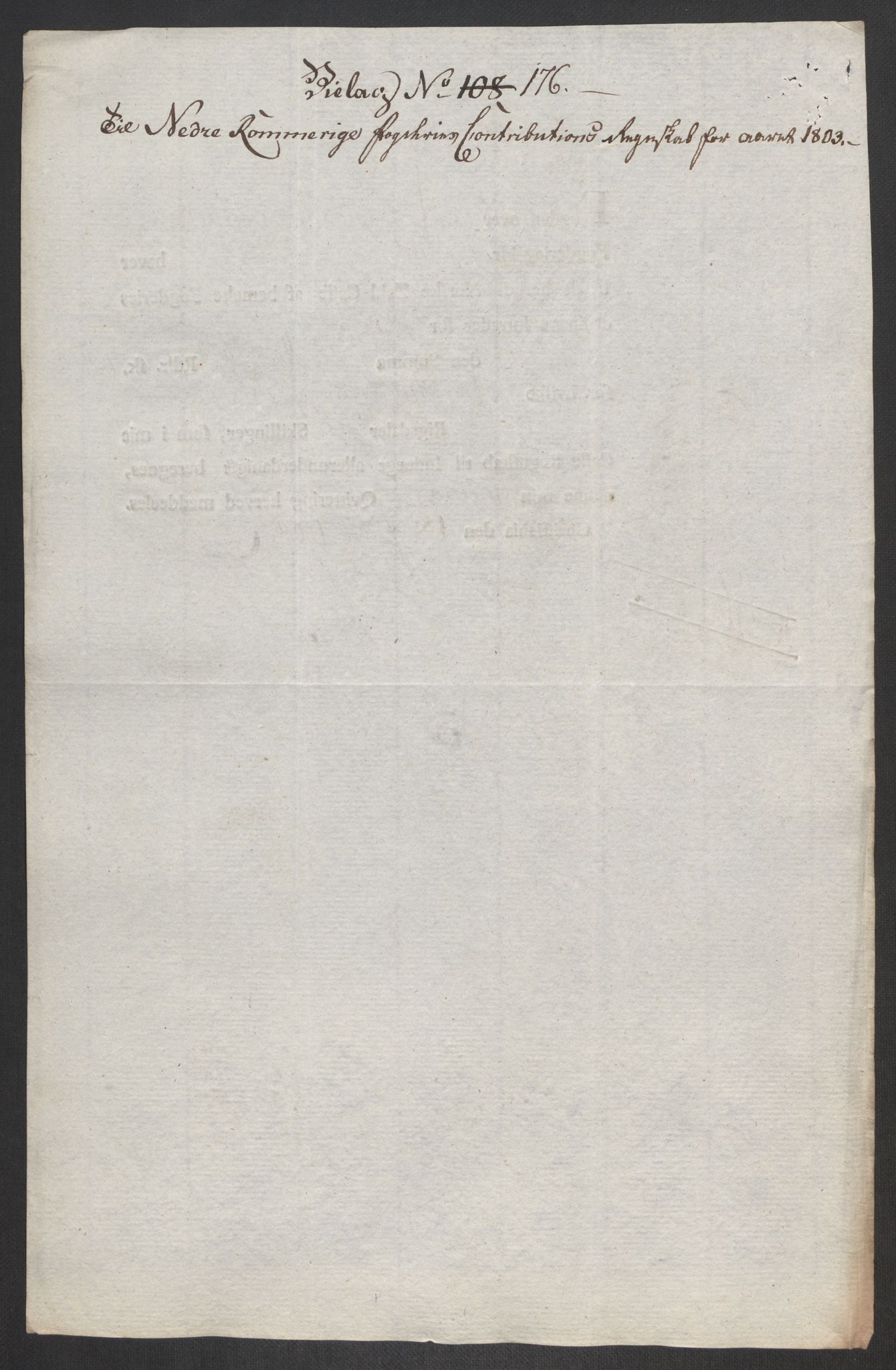 Rentekammeret inntil 1814, Reviderte regnskaper, Fogderegnskap, RA/EA-4092/R11/L0679: Fogderegnskap Nedre Romerike, 1803, p. 475