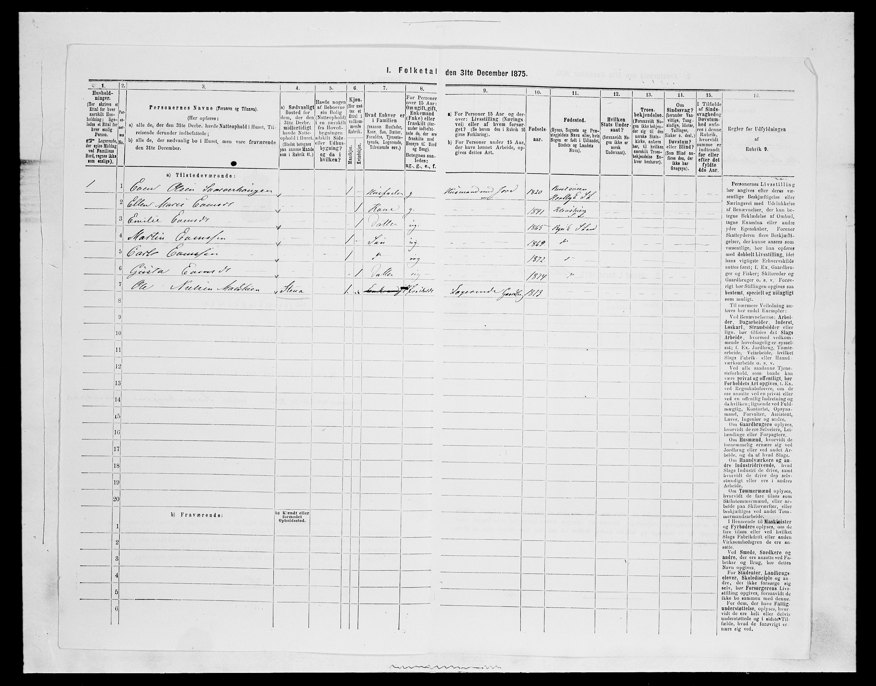 SAH, 1875 census for 0536P Søndre Land, 1875, p. 655