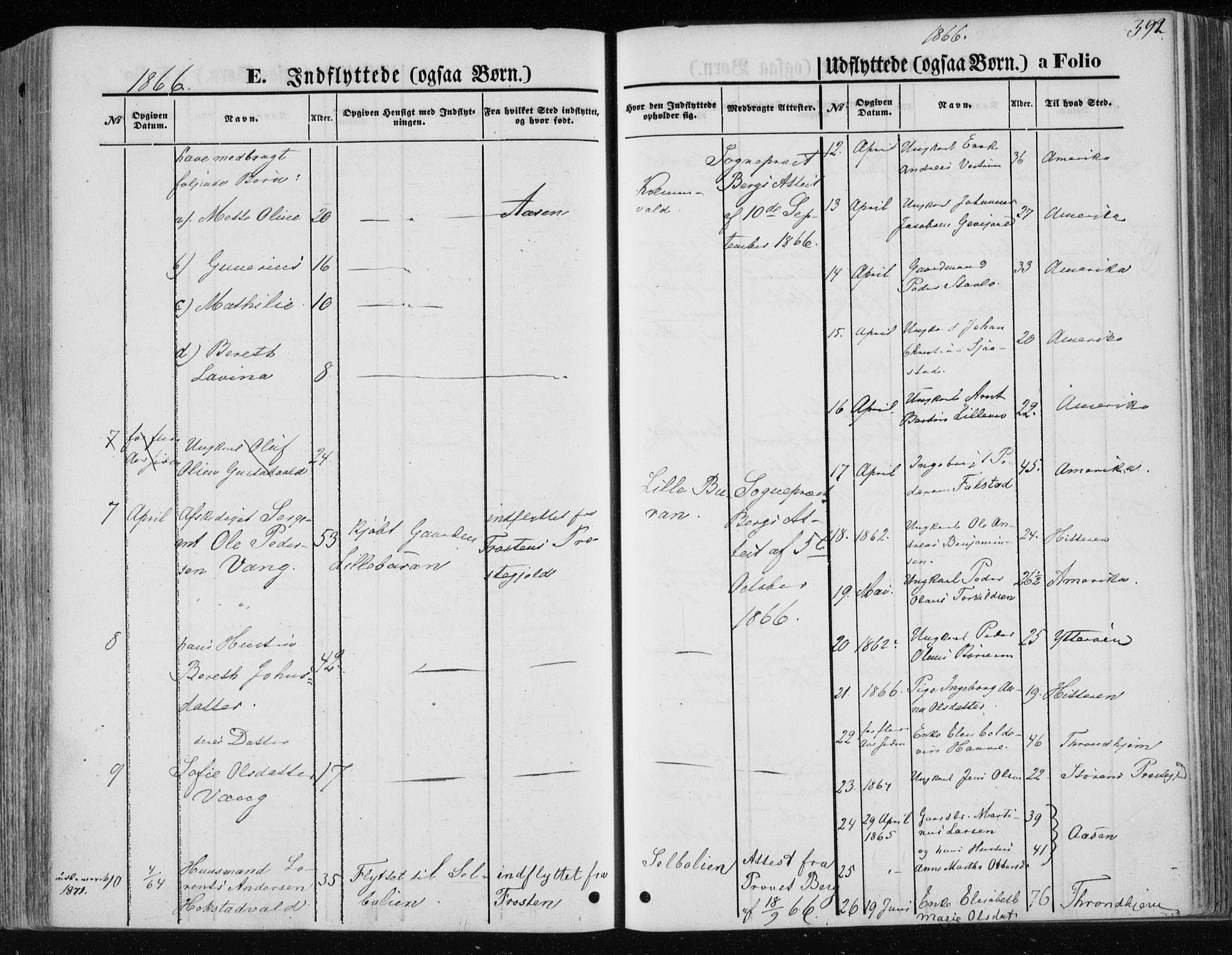 Ministerialprotokoller, klokkerbøker og fødselsregistre - Nord-Trøndelag, SAT/A-1458/717/L0157: Parish register (official) no. 717A08 /1, 1863-1877, p. 392