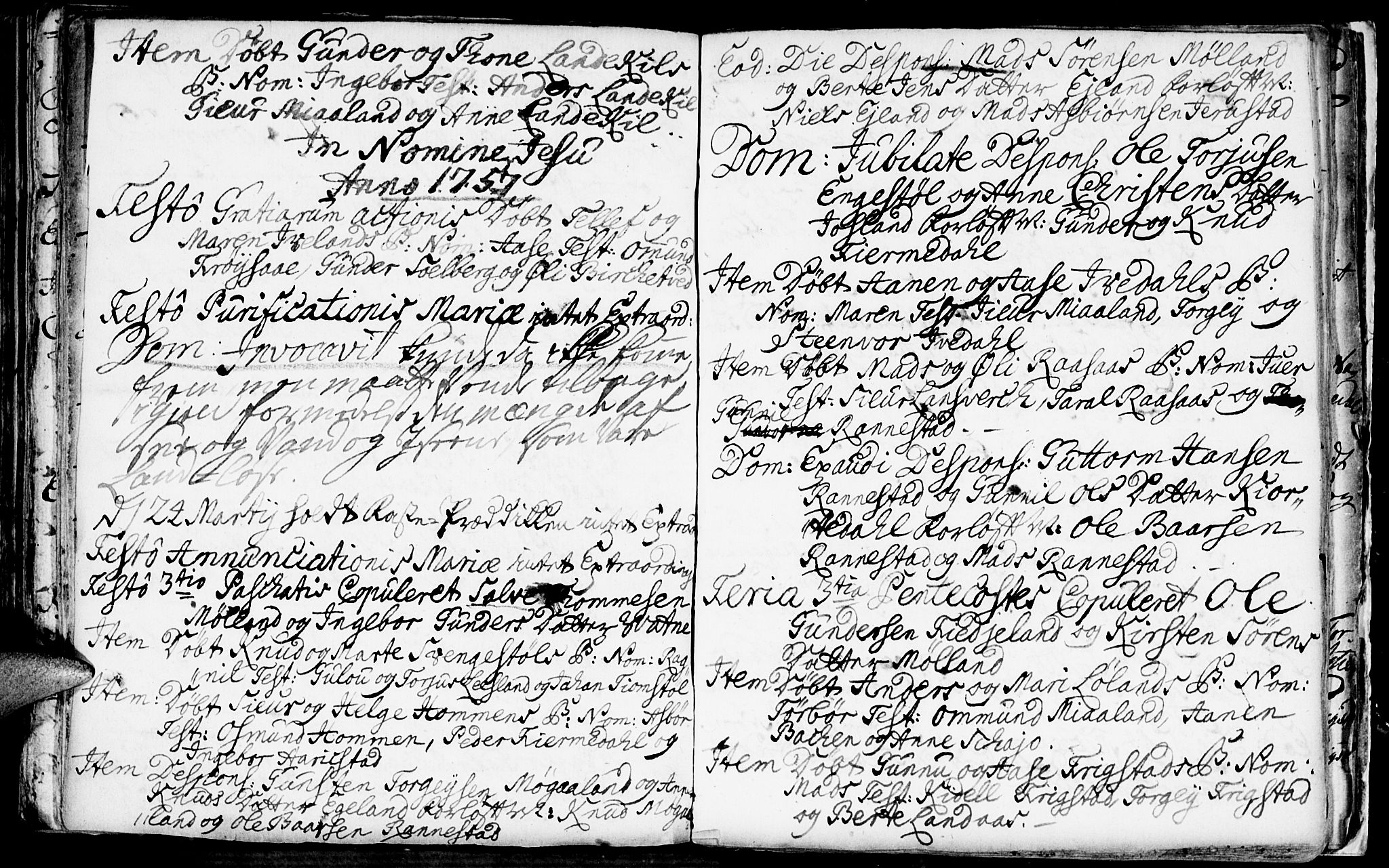 Evje sokneprestkontor, AV/SAK-1111-0008/F/Fa/Fac/L0001: Parish register (official) no. A 1, 1705-1764, p. 303-304